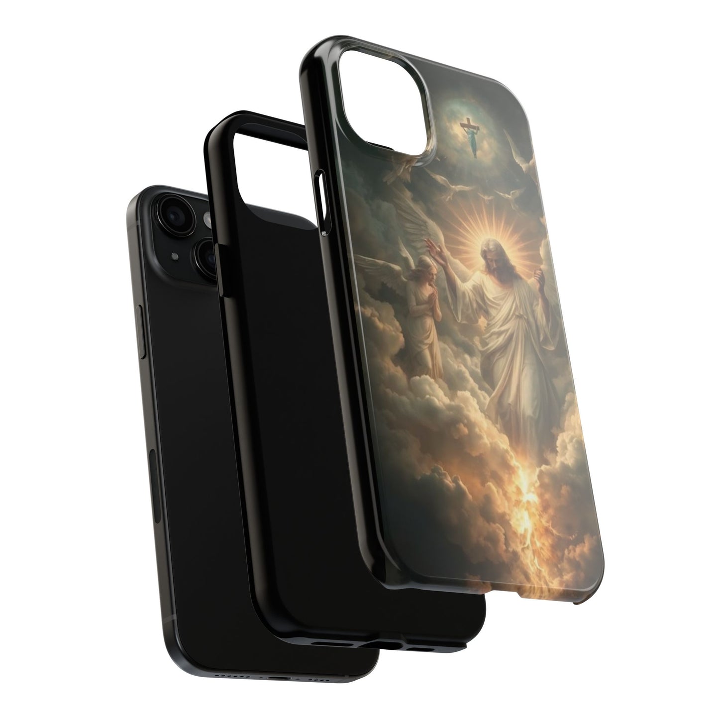 Heavenly Guardian Tough Phone Case - Faith-Inspired Design