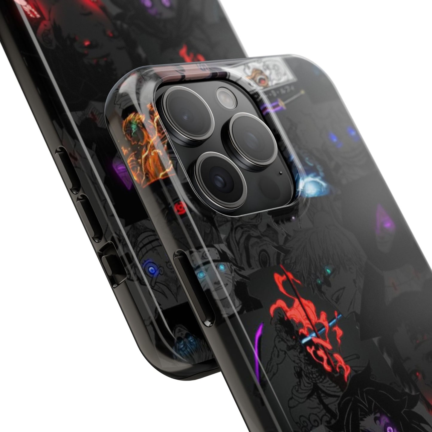 Anime-Inspired Tough Phone Case - Vibrant Collage Design for Manga Fans