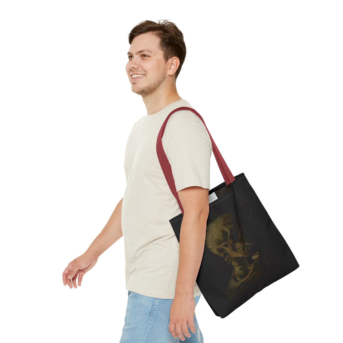 Gothic Skull Tote Bag - Dark Aesthetic Style for Halloween and Everyday Use