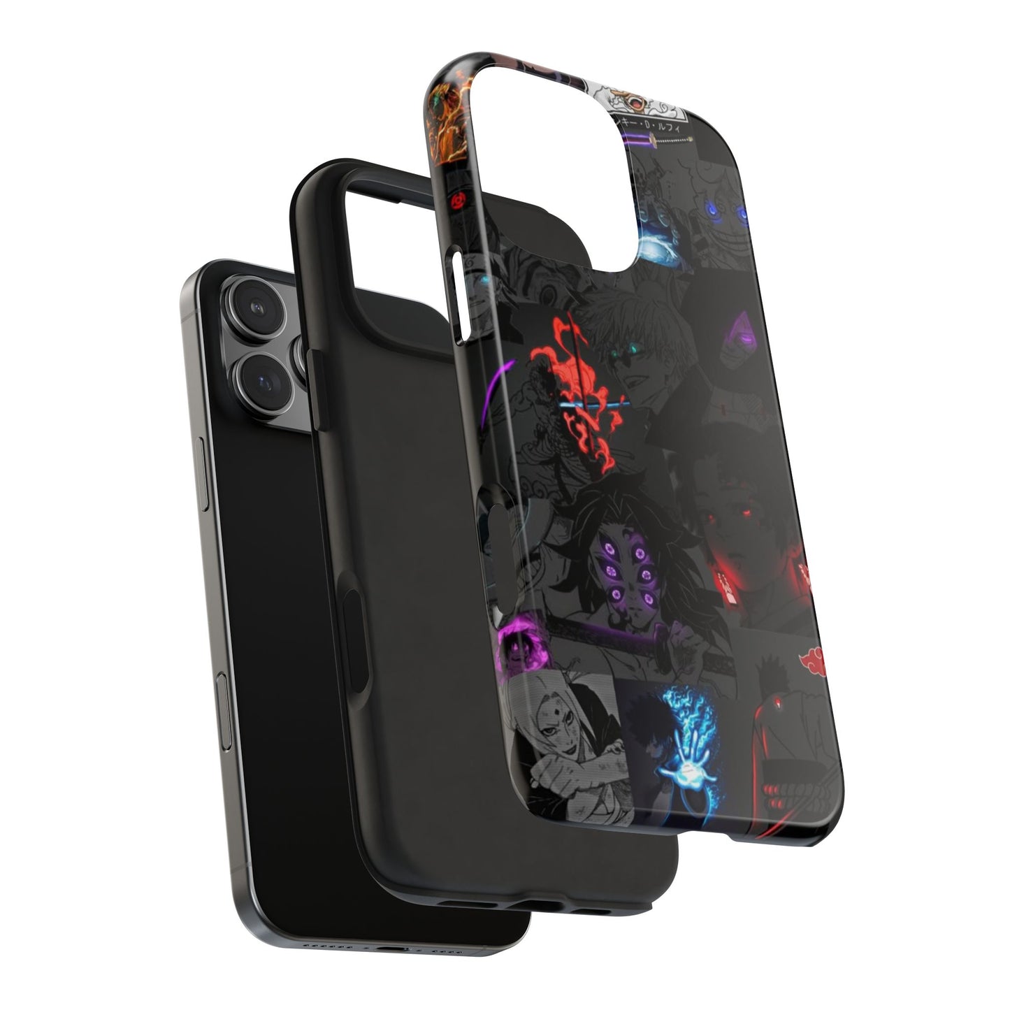 Anime-Inspired Tough Phone Case - Vibrant Collage Design for Manga Fans