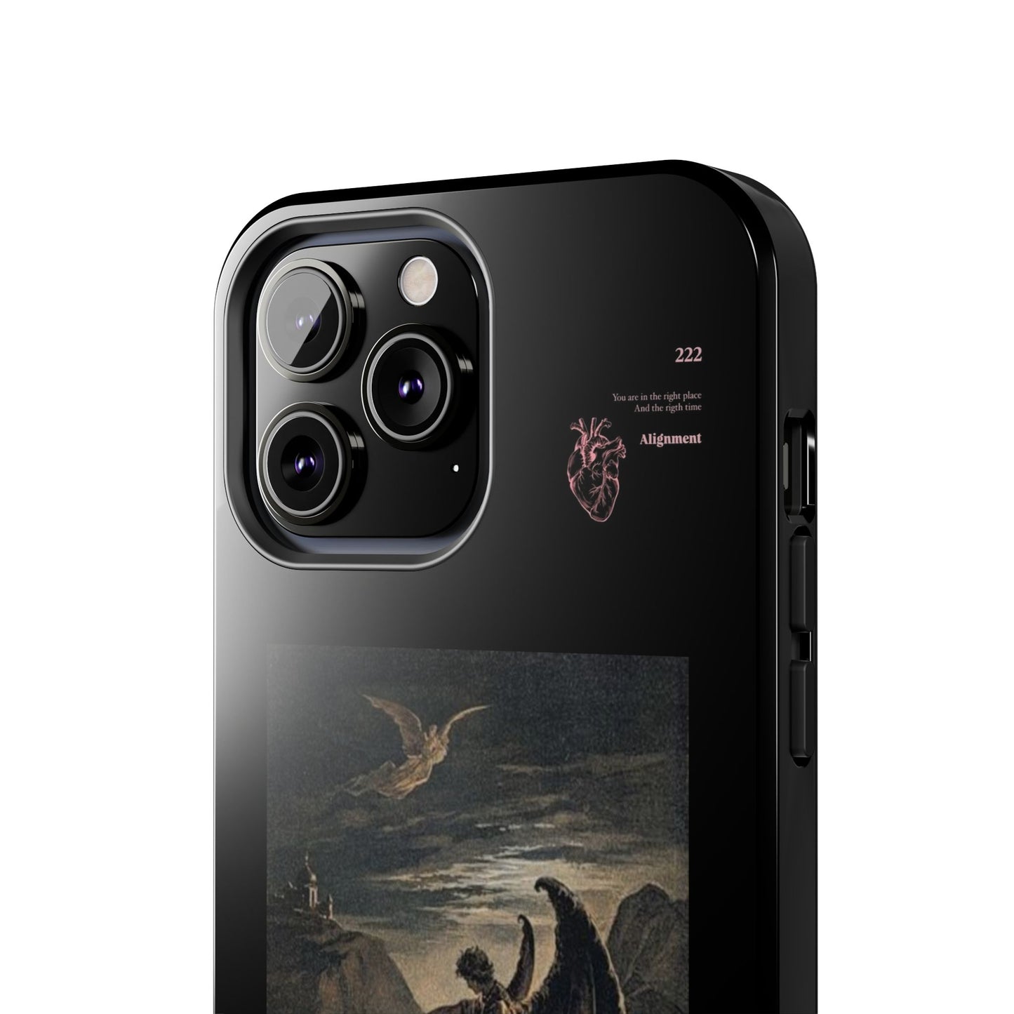Artistic Tough Phone Case - Vintage Angel Design for Protection and Style