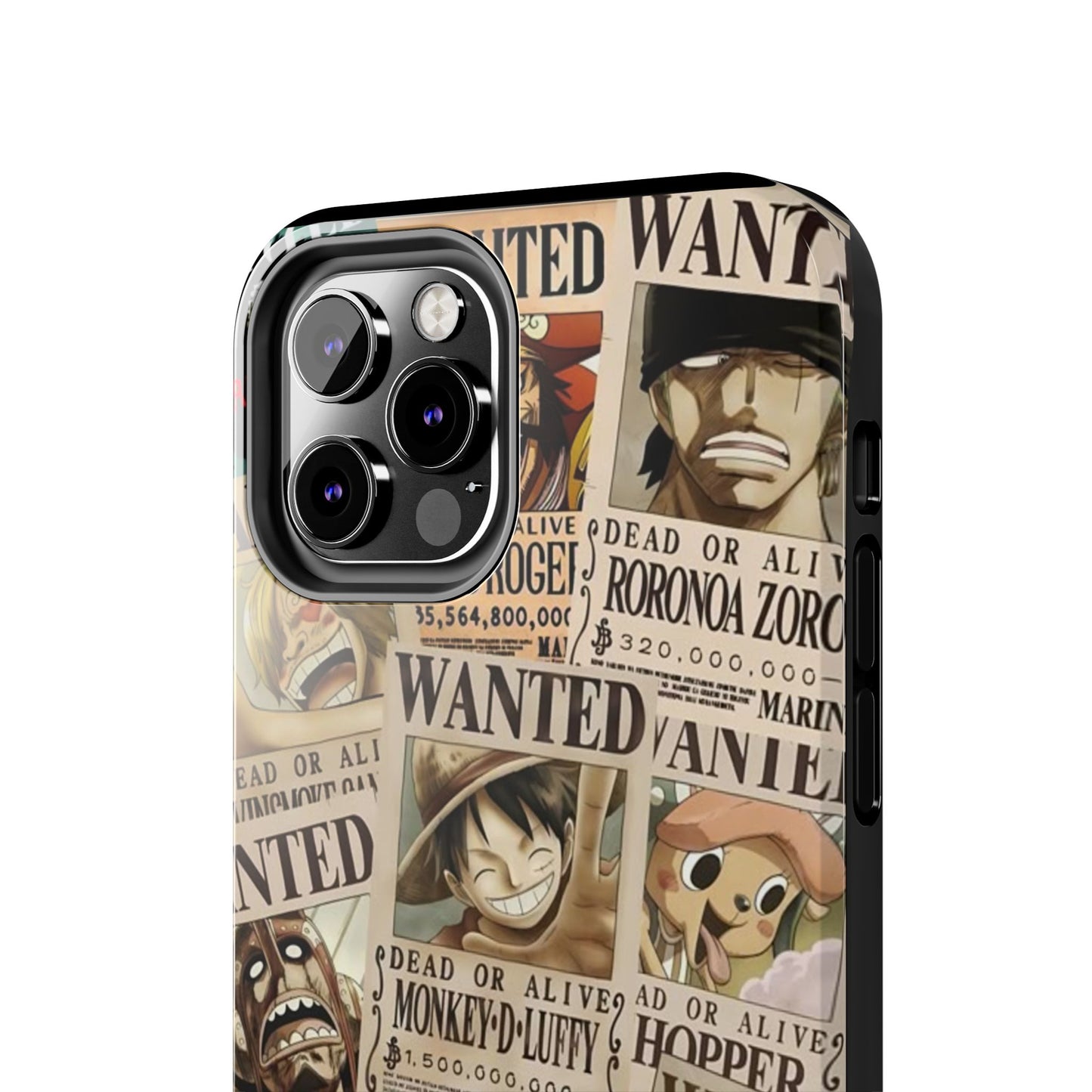 Anime-Inspired Tough Phone Case - Wanted Poster Design for One Piece Fans