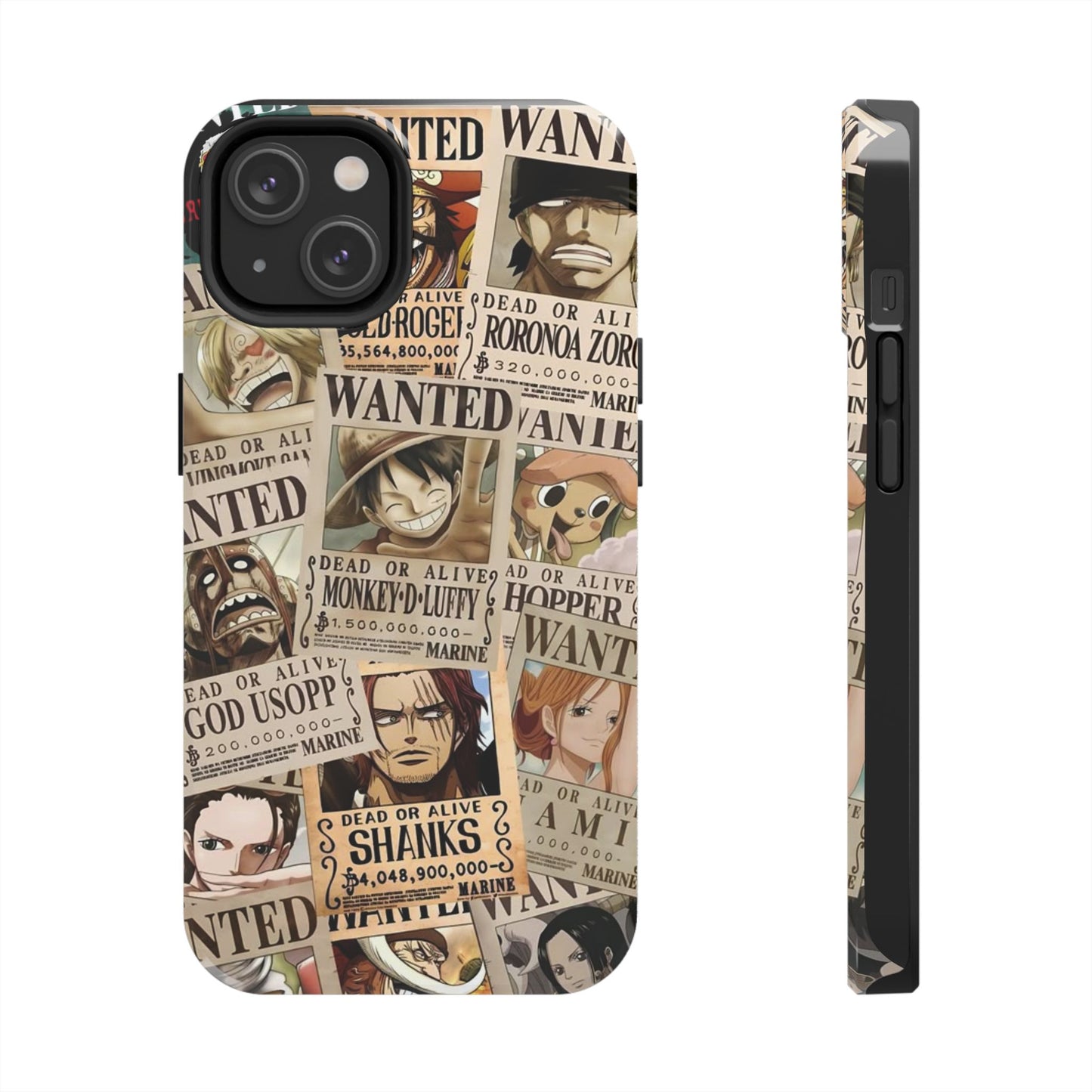 Anime-Inspired Tough Phone Case - Wanted Poster Design for One Piece Fans