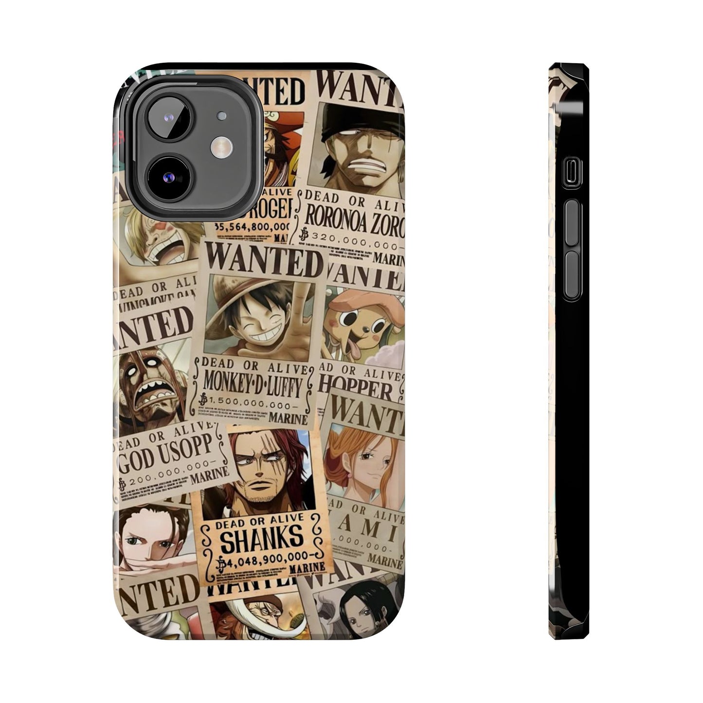 Anime-Inspired Tough Phone Case - Wanted Poster Design for One Piece Fans