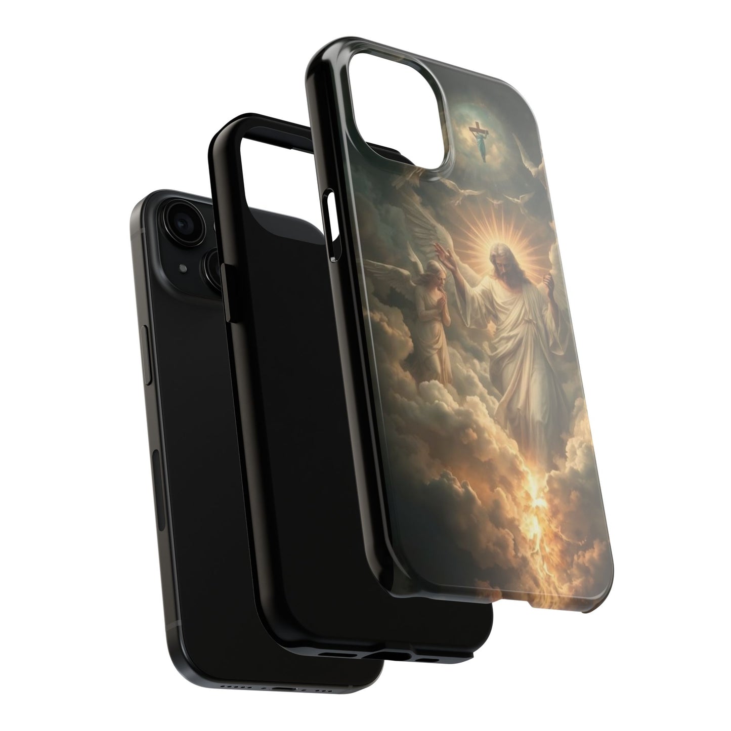 Heavenly Guardian Tough Phone Case - Faith-Inspired Design