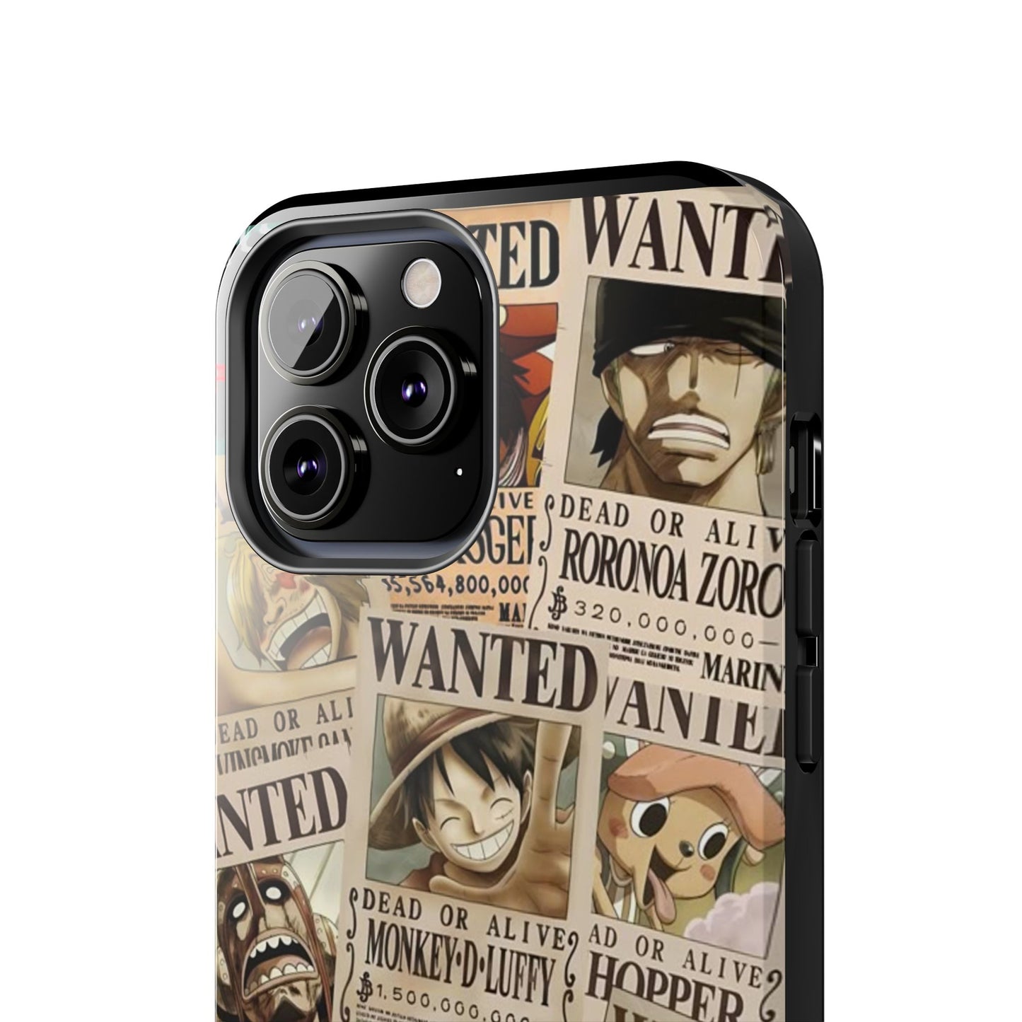 Anime-Inspired Tough Phone Case - Wanted Poster Design for One Piece Fans