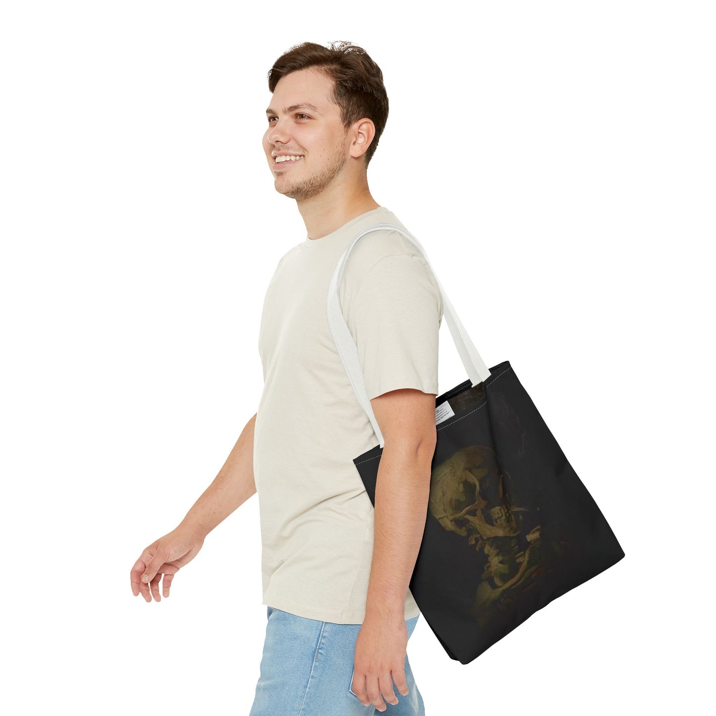 Gothic Skull Tote Bag - Dark Aesthetic Style for Halloween and Everyday Use