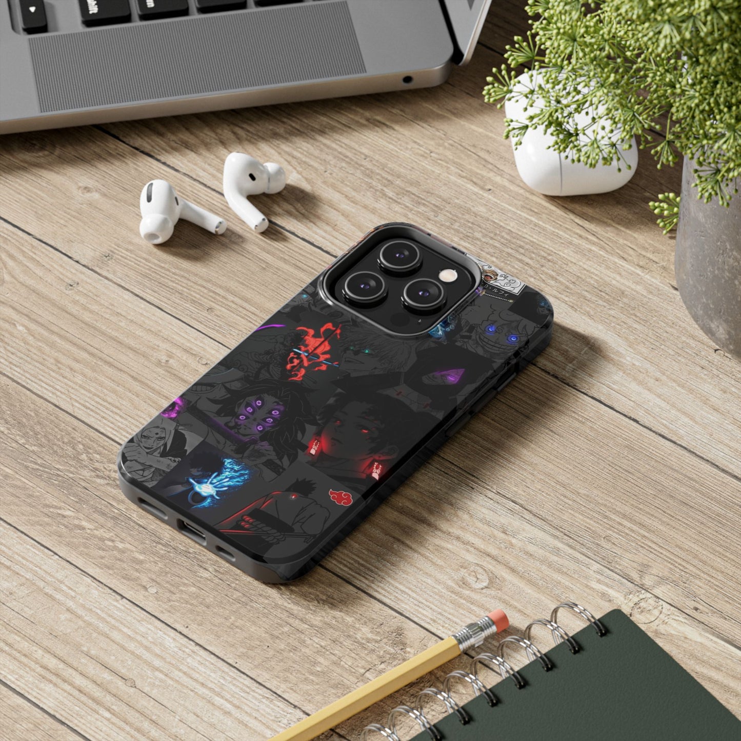 Anime-Inspired Tough Phone Case - Vibrant Collage Design for Manga Fans