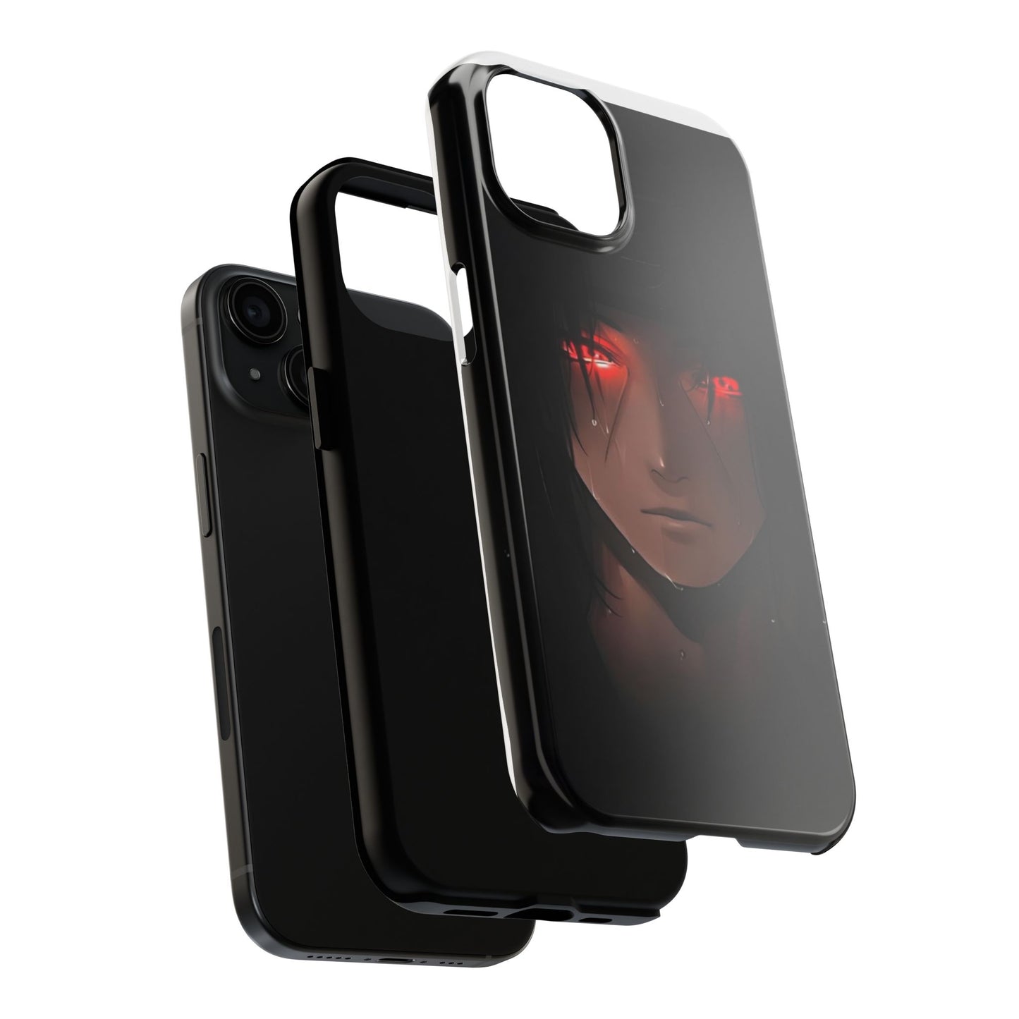 Tough Phone Case with Striking Red-Eyed Design for Anime Enthusiasts