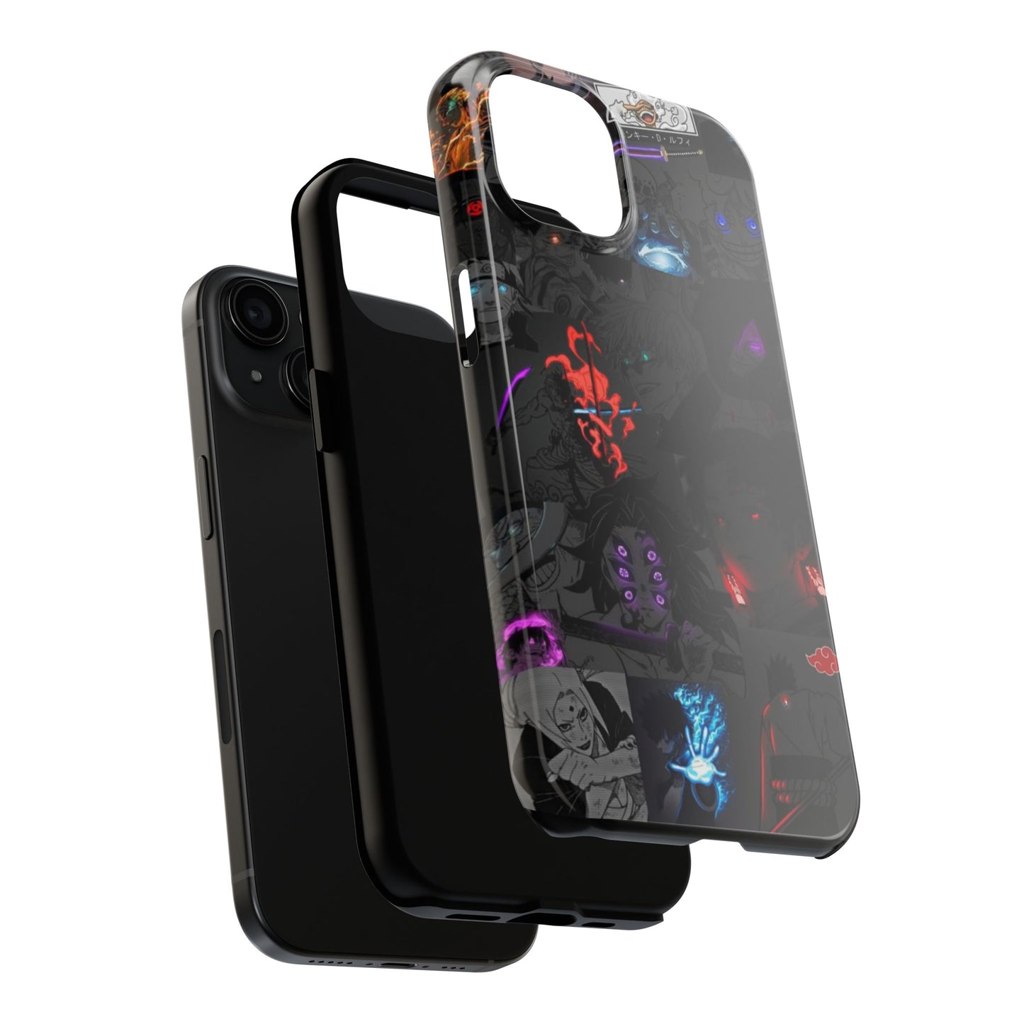 Anime-Inspired Tough Phone Case - Vibrant Collage Design for Manga Fans