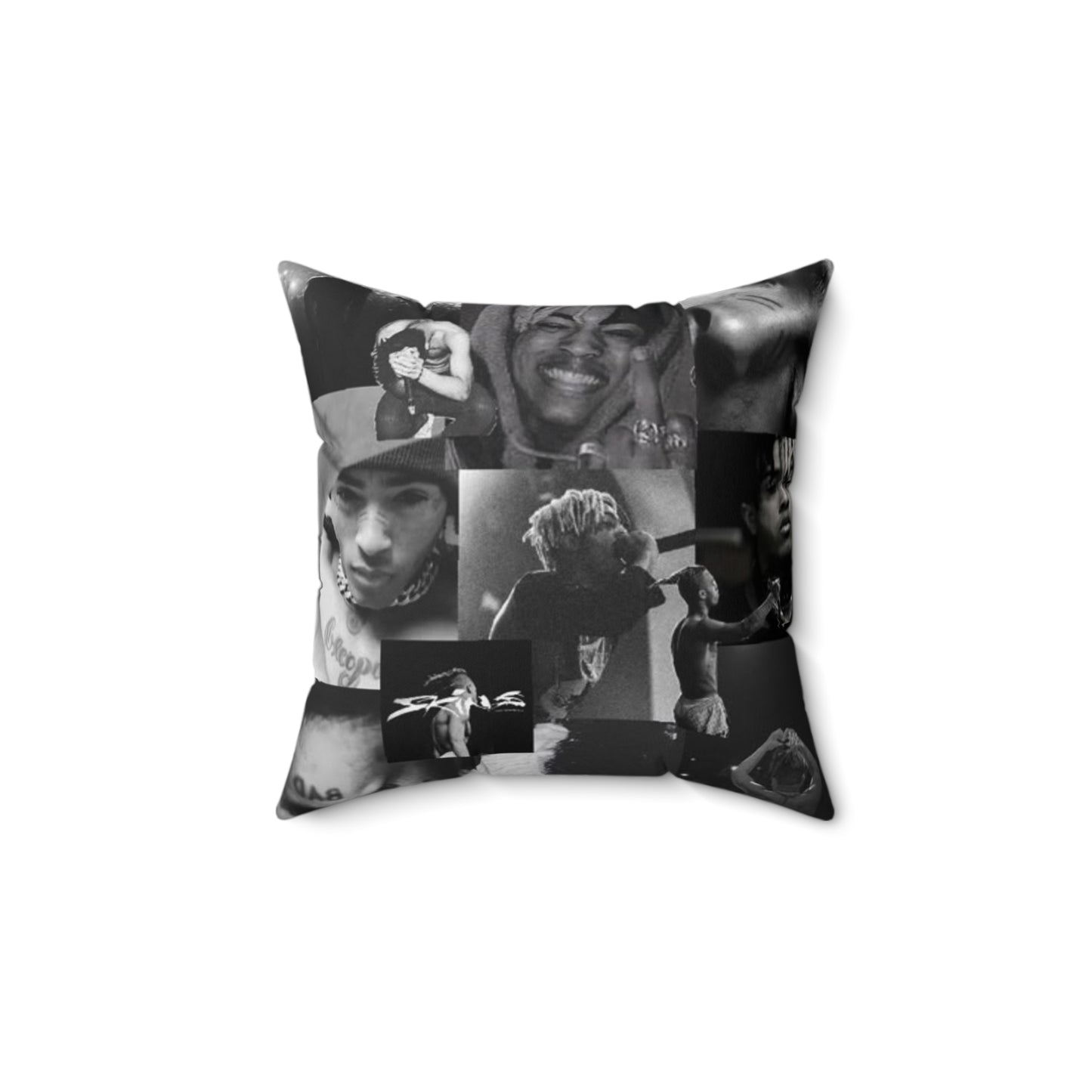 Edgy Graphic Throw Pillow - Urban Art Design for Music Lovers
