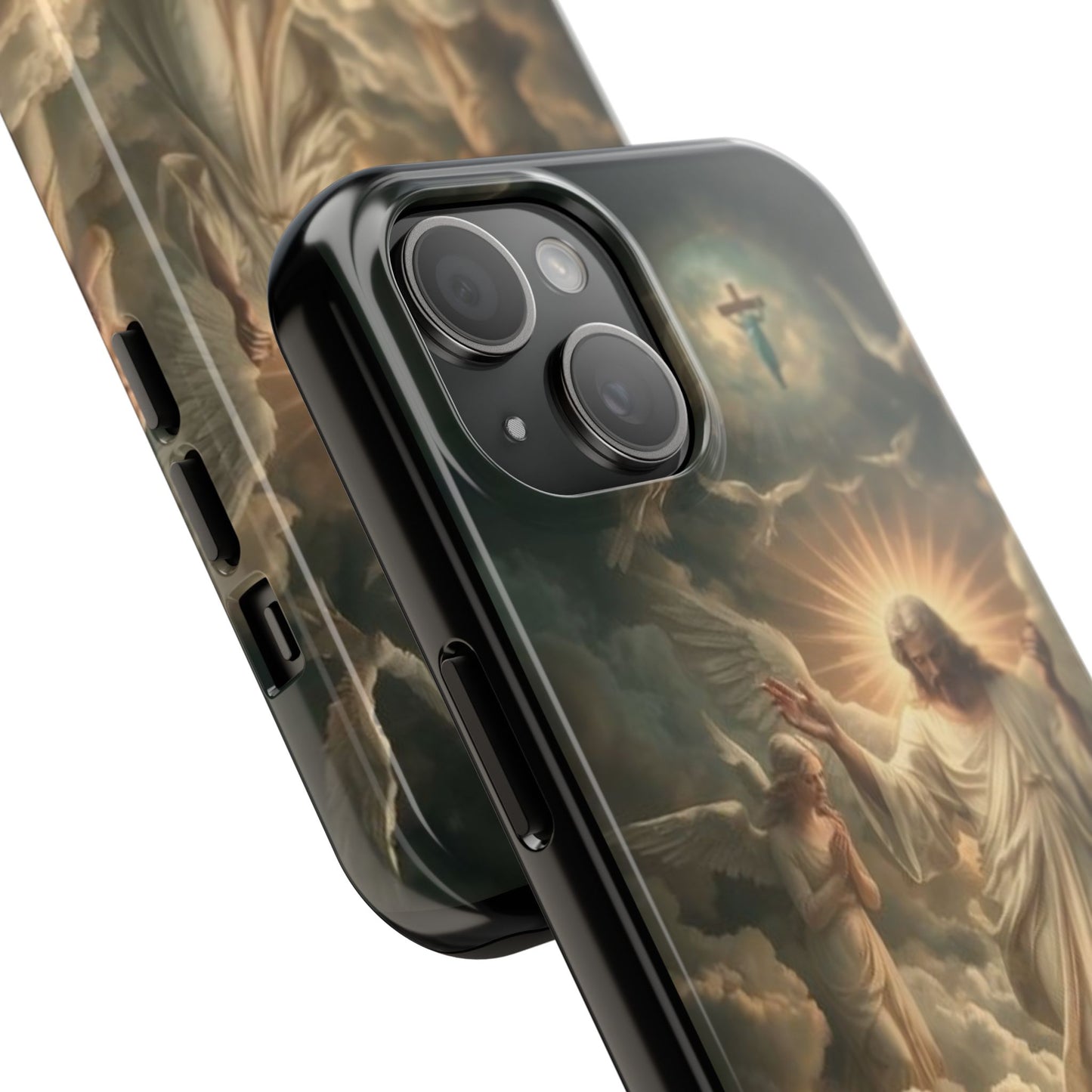 Heavenly Guardian Tough Phone Case - Faith-Inspired Design