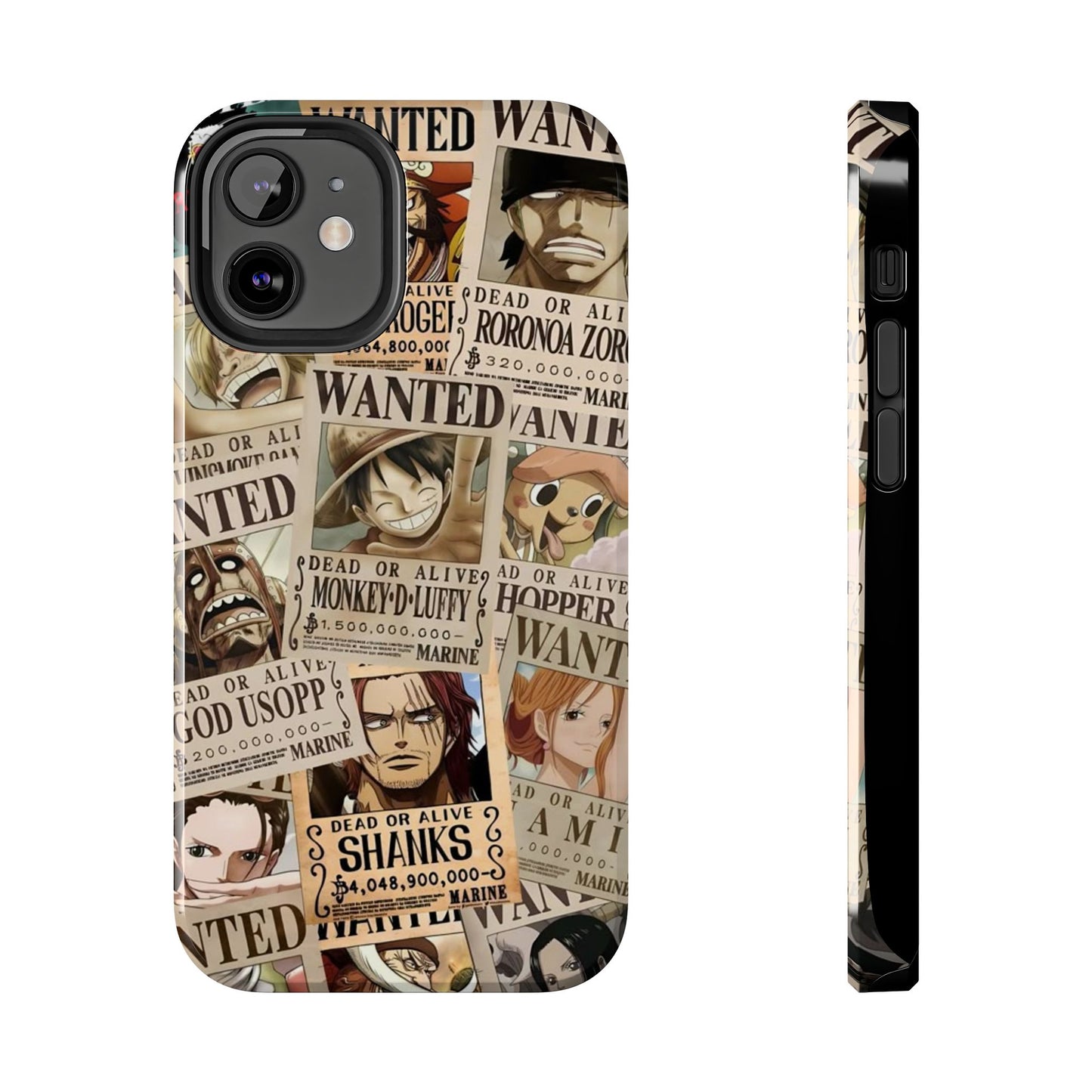 Anime-Inspired Tough Phone Case - Wanted Poster Design for One Piece Fans