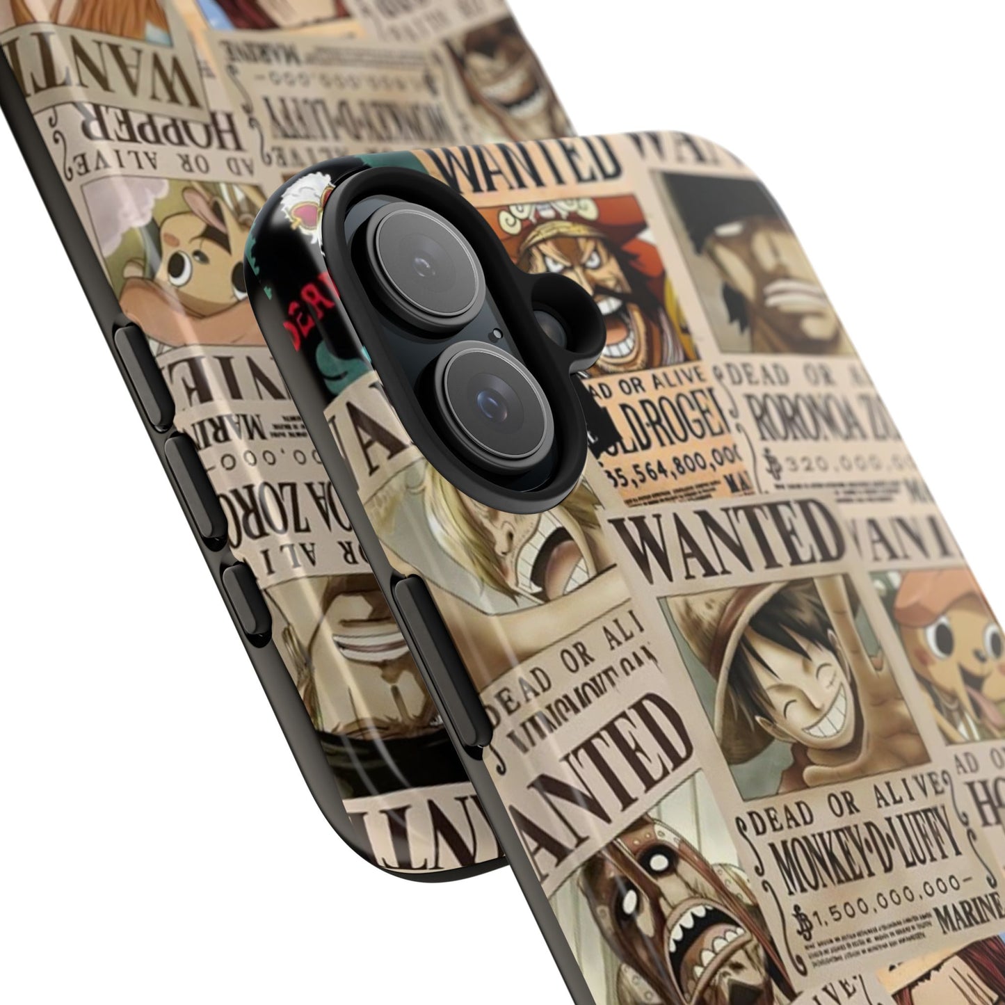 Anime-Inspired Tough Phone Case - Wanted Poster Design for One Piece Fans