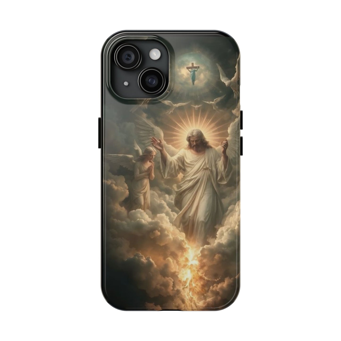 Heavenly Guardian Tough Phone Case - Faith-Inspired Design