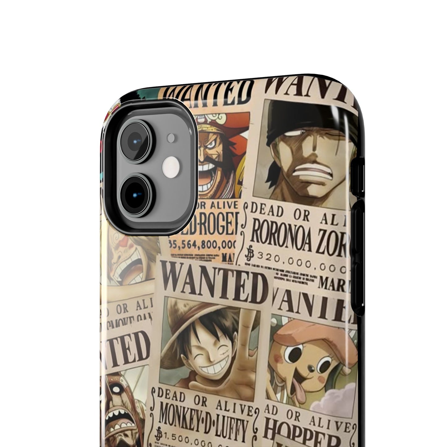 Anime-Inspired Tough Phone Case - Wanted Poster Design for One Piece Fans