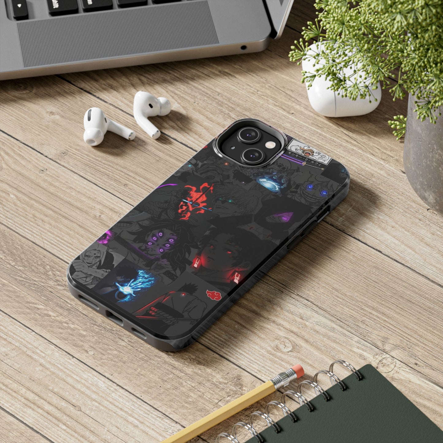 Anime-Inspired Tough Phone Case - Vibrant Collage Design for Manga Fans