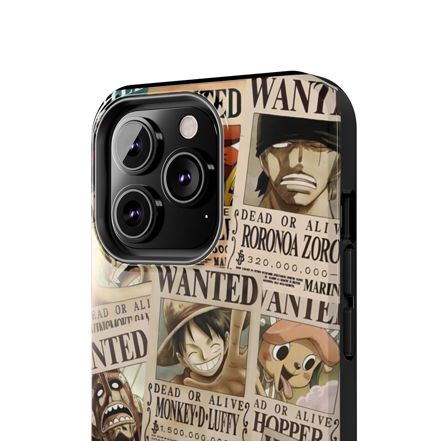 Anime-Inspired Tough Phone Case - Wanted Poster Design for One Piece Fans