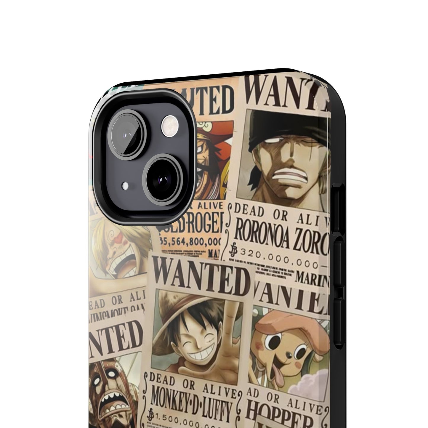 Anime-Inspired Tough Phone Case - Wanted Poster Design for One Piece Fans