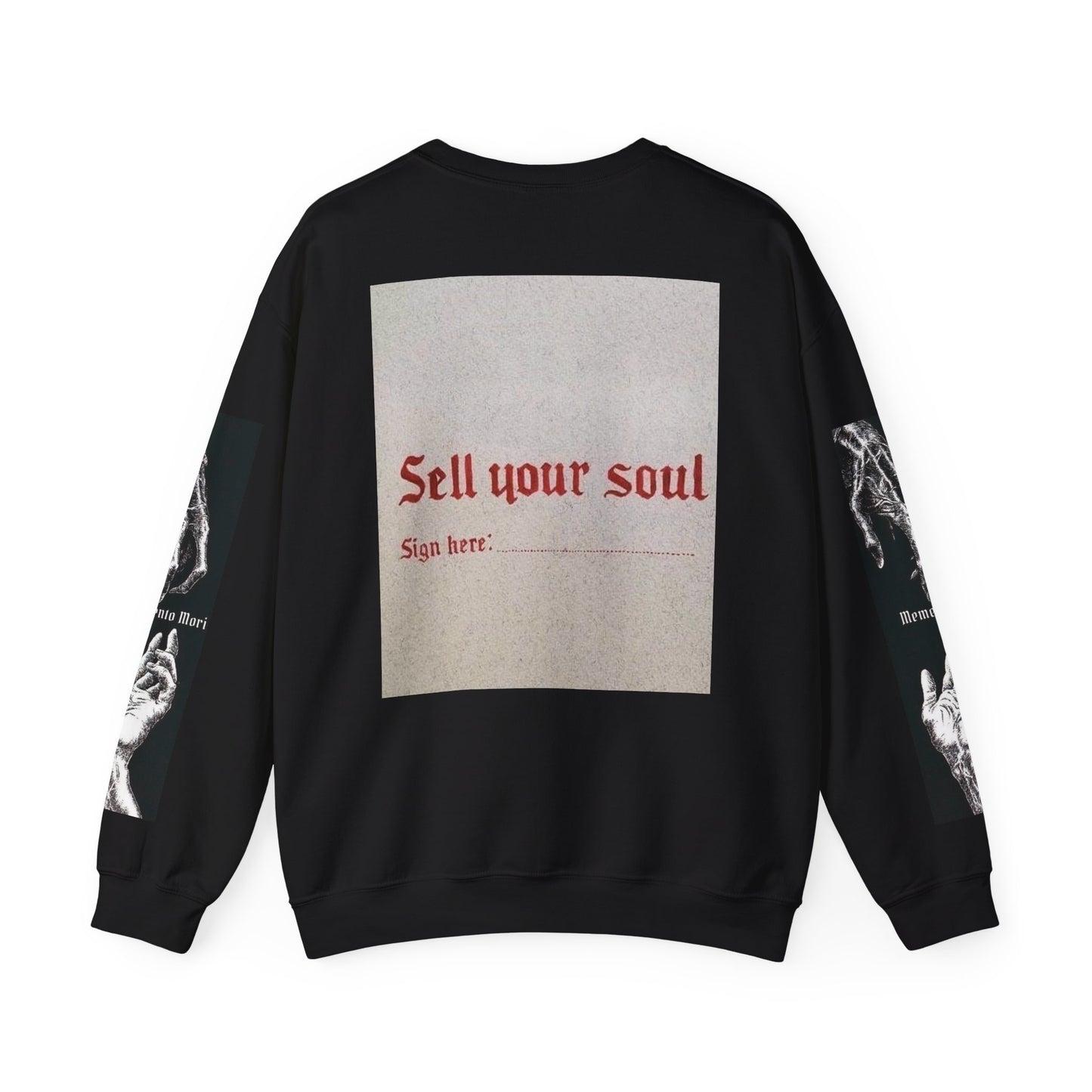 Unisex Heavy Blend™ Crewneck Sweatshirt - Edgy Graphic Design with Skull & Cat