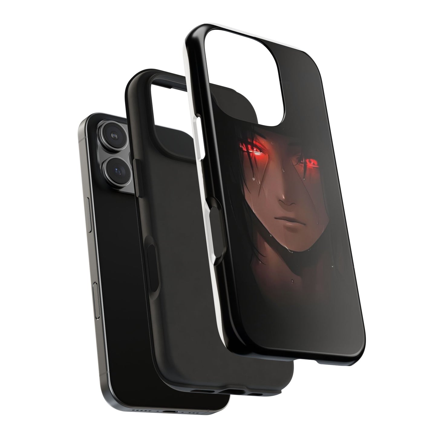 Tough Phone Case with Striking Red-Eyed Design for Anime Enthusiasts
