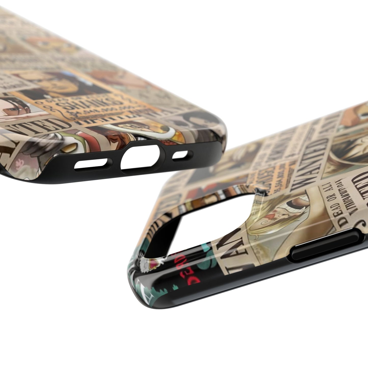 Anime-Inspired Tough Phone Case - Wanted Poster Design for One Piece Fans