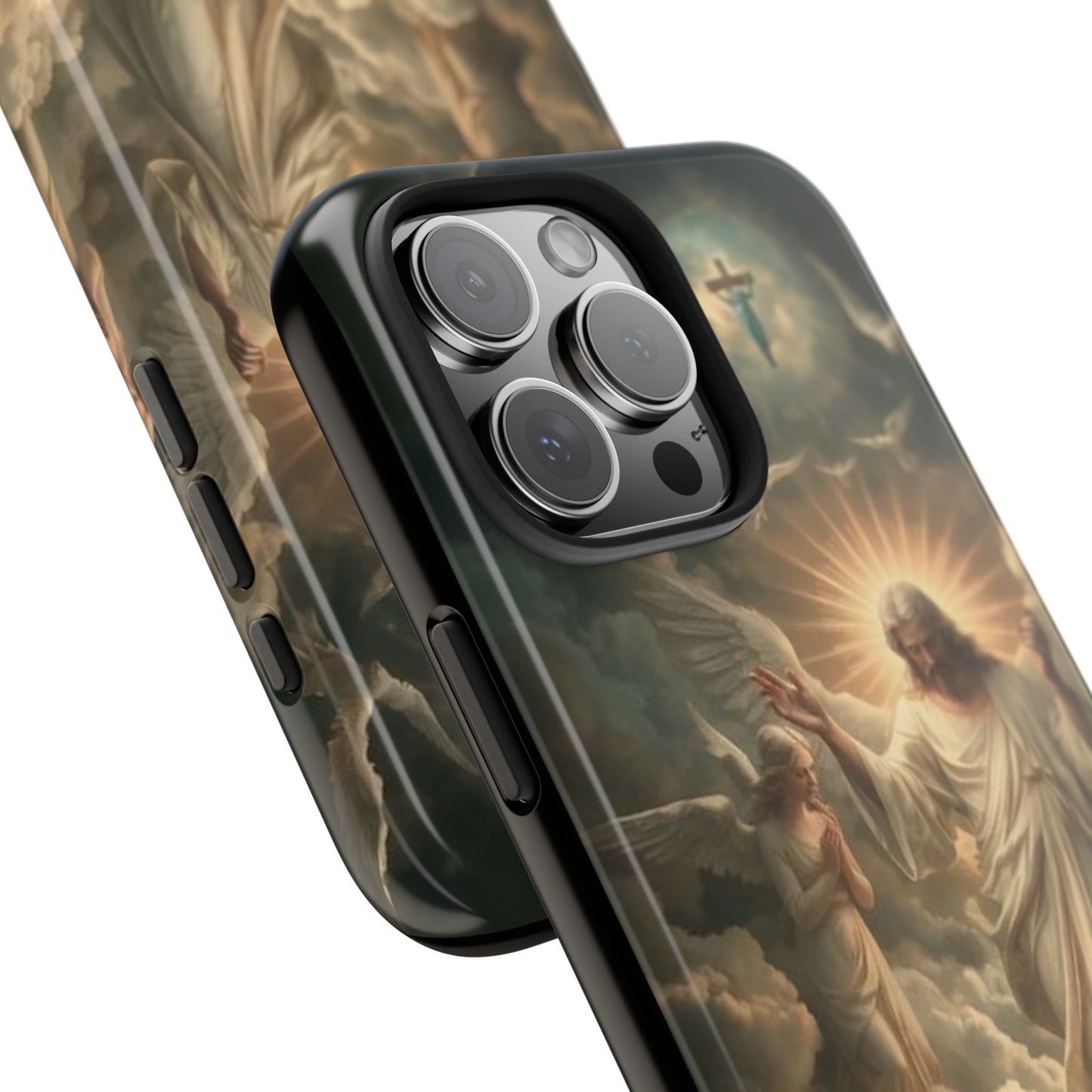 Heavenly Guardian Tough Phone Case - Faith-Inspired Design