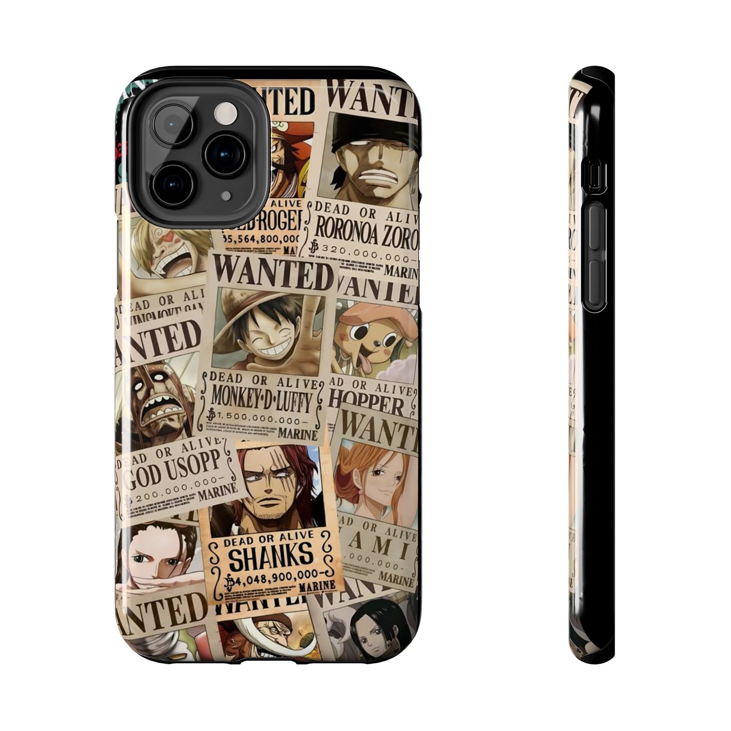 Anime-Inspired Tough Phone Case - Wanted Poster Design for One Piece Fans