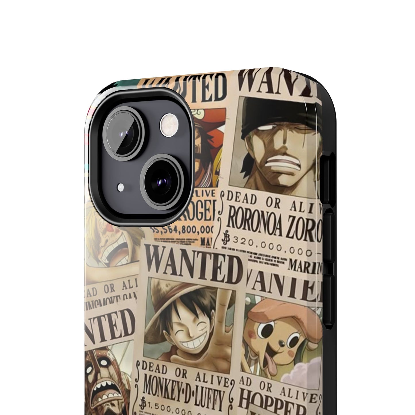 Anime-Inspired Tough Phone Case - Wanted Poster Design for One Piece Fans