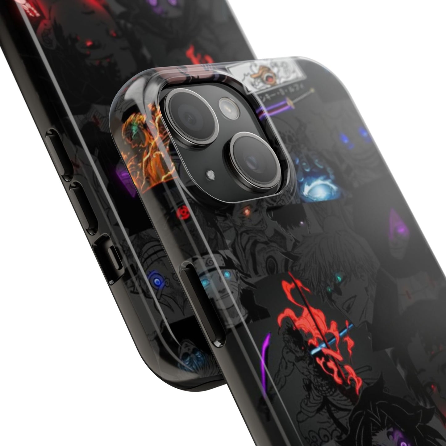 Anime-Inspired Tough Phone Case - Vibrant Collage Design for Manga Fans