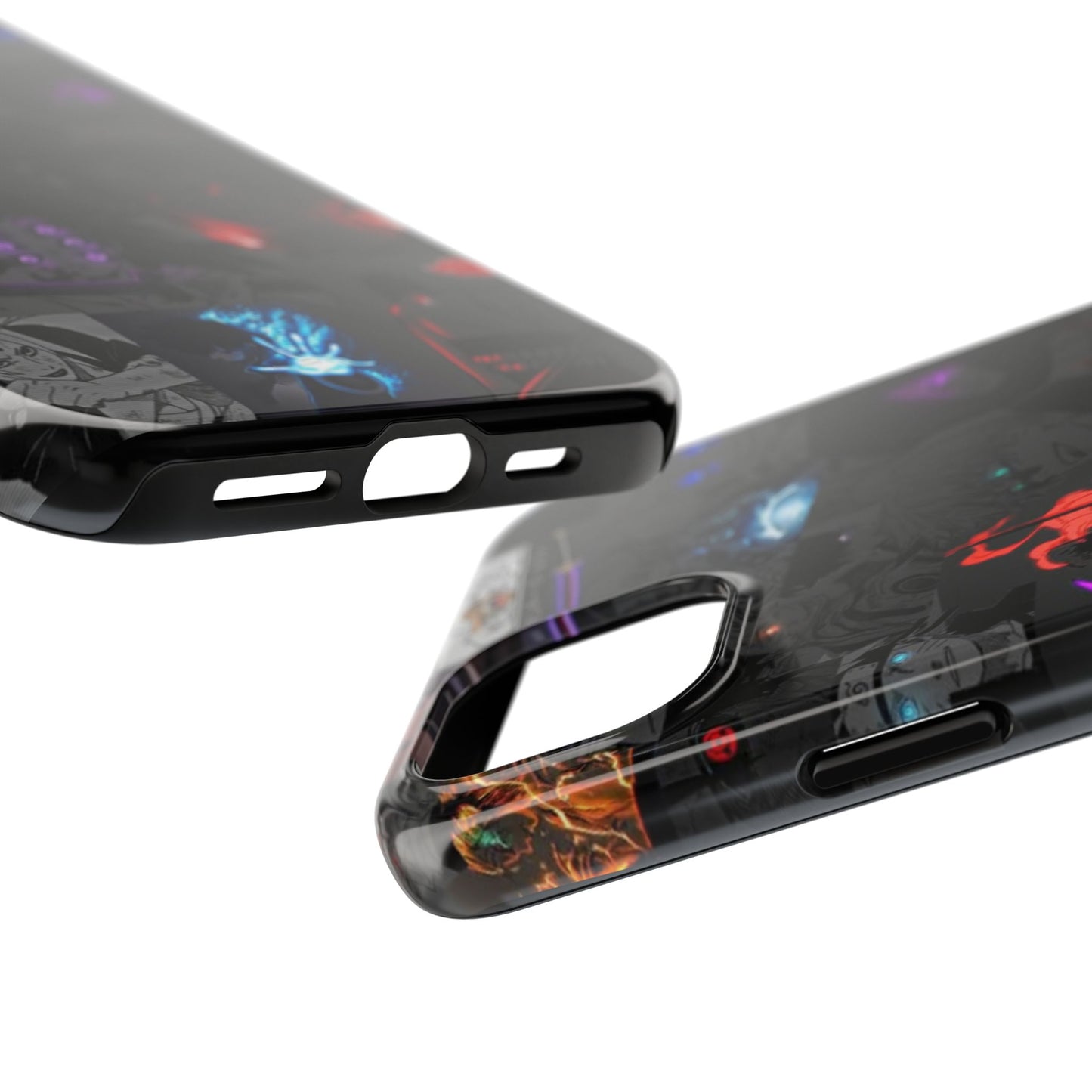 Anime-Inspired Tough Phone Case - Vibrant Collage Design for Manga Fans