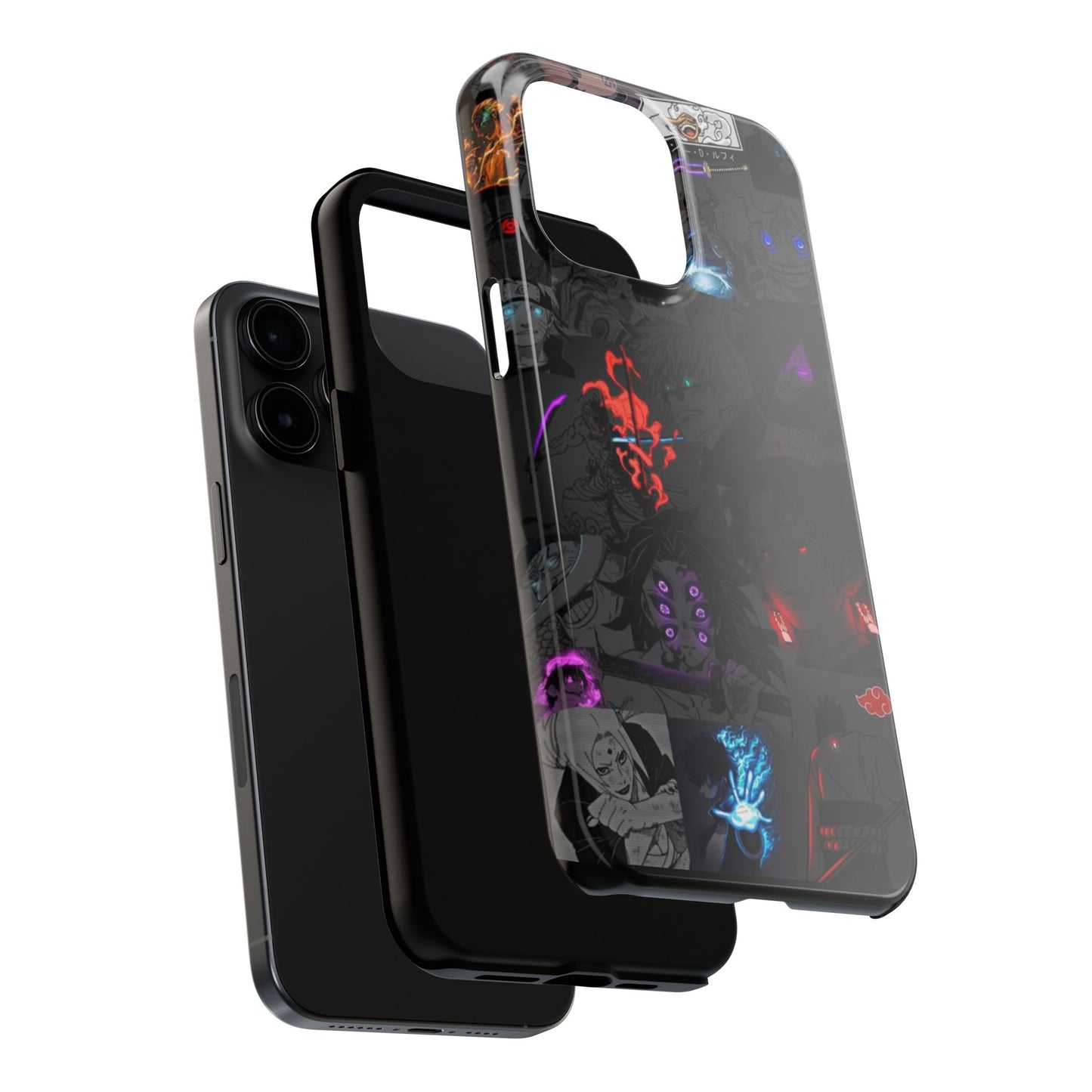 Anime-Inspired Tough Phone Case - Vibrant Collage Design for Manga Fans
