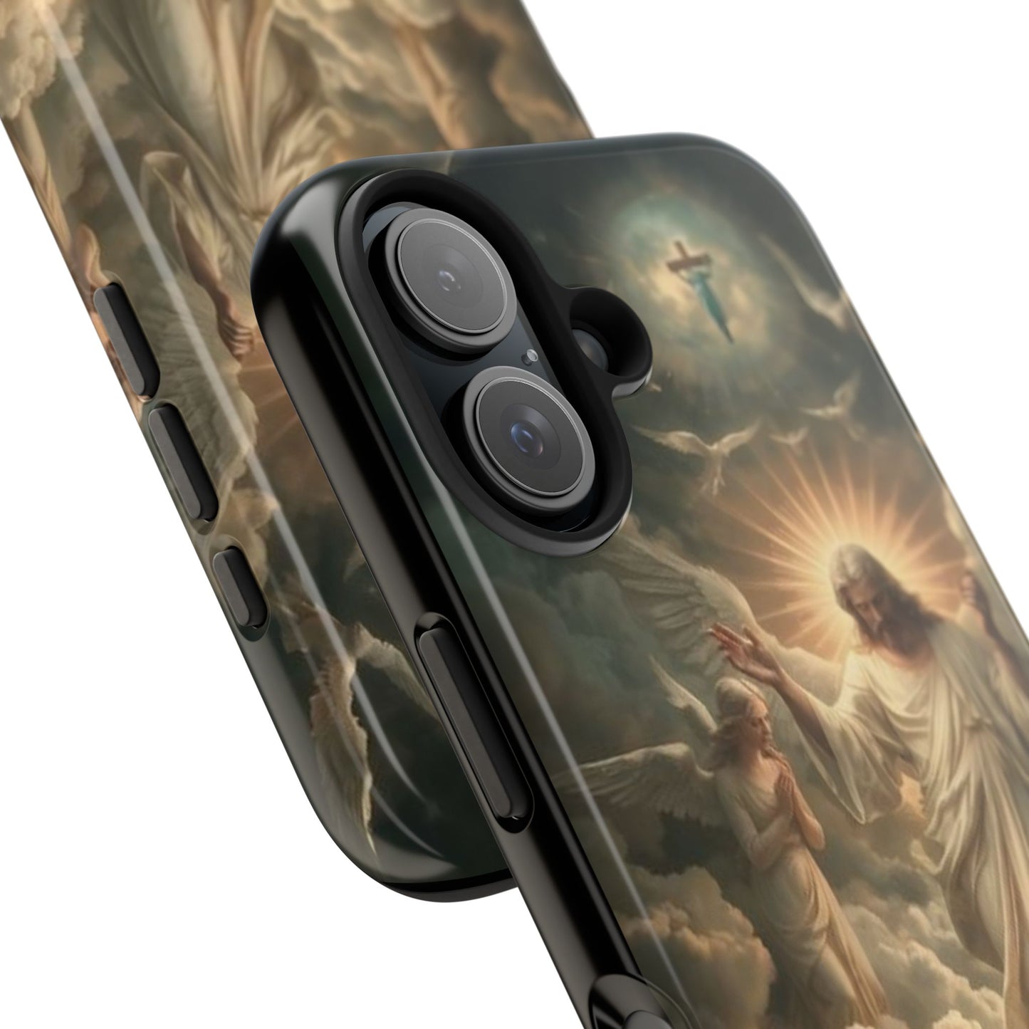 Heavenly Guardian Tough Phone Case - Faith-Inspired Design
