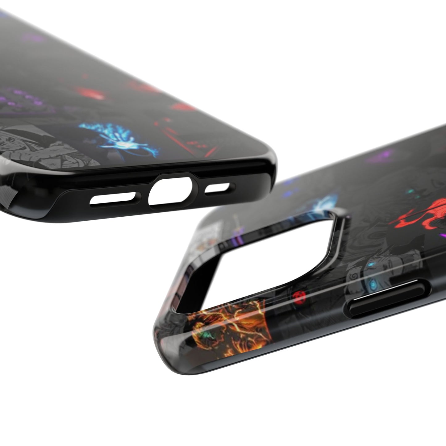 Anime-Inspired Tough Phone Case - Vibrant Collage Design for Manga Fans