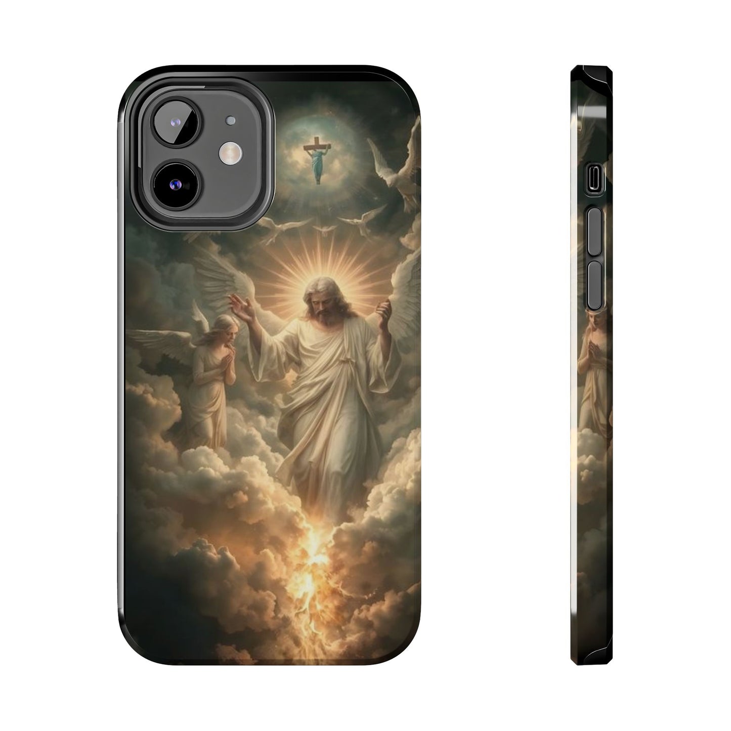 Heavenly Guardian Tough Phone Case - Faith-Inspired Design