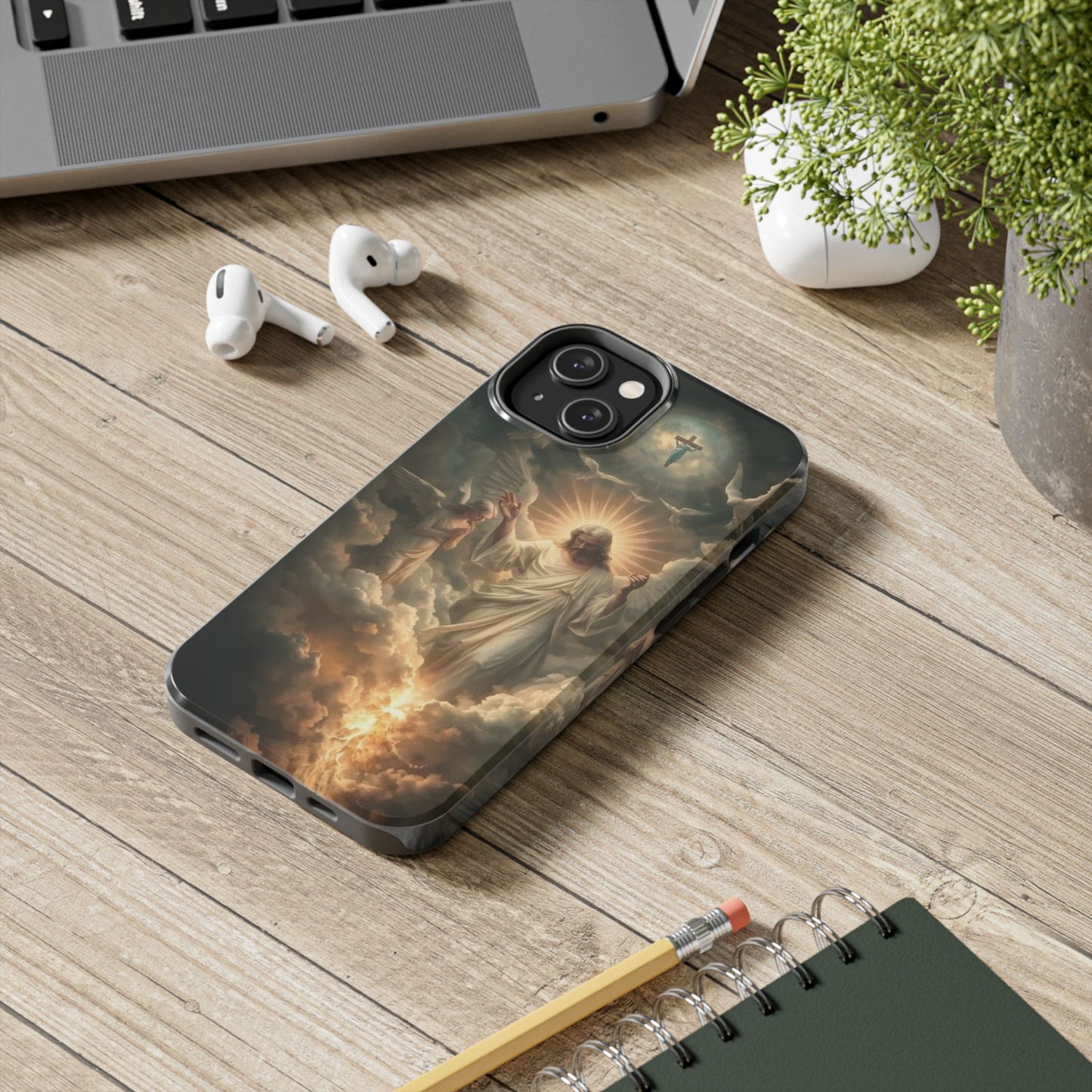 Heavenly Guardian Tough Phone Case - Faith-Inspired Design