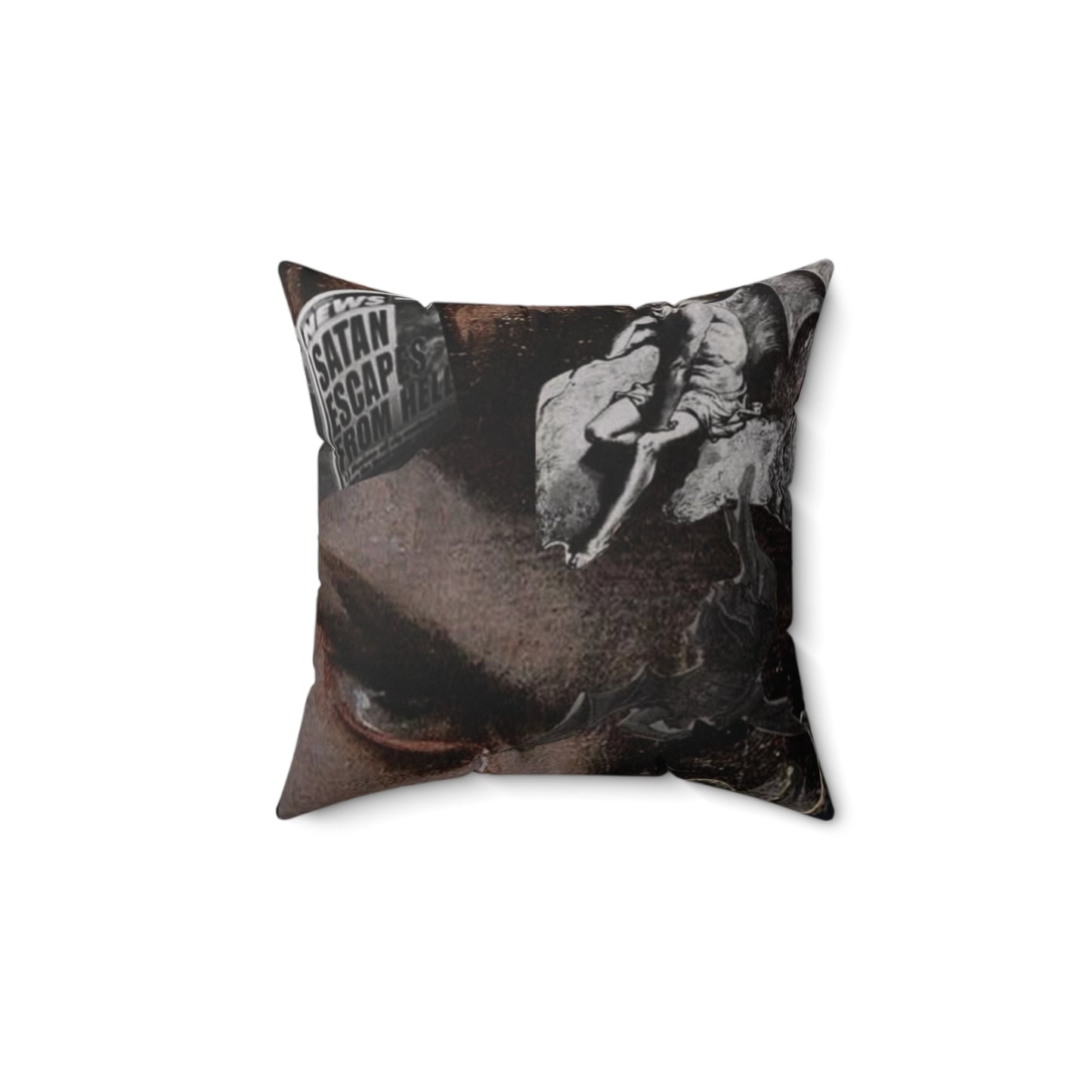 Spun Polyester Decorative Pillow - Spiritual Art Design with Luke 10:18