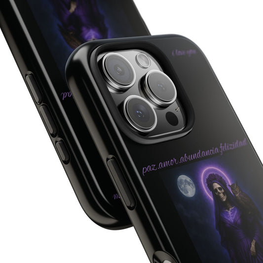 Gothic Phone Case with Spiritual Theme, Tough Phone Case, Unique Mobile Protector, Day of the Dead Gift, Artistic Phone Cover