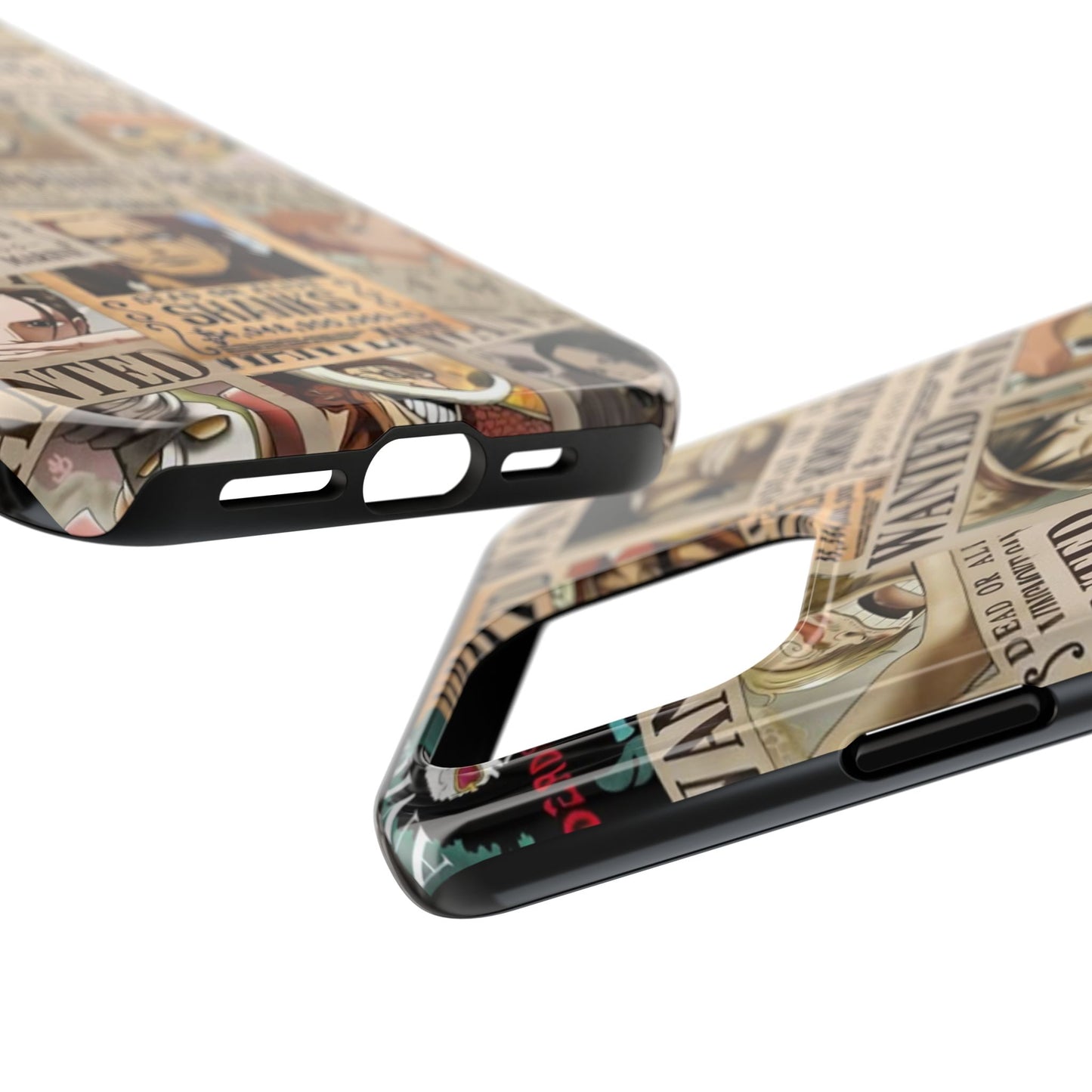 Anime-Inspired Tough Phone Case - Wanted Poster Design for One Piece Fans