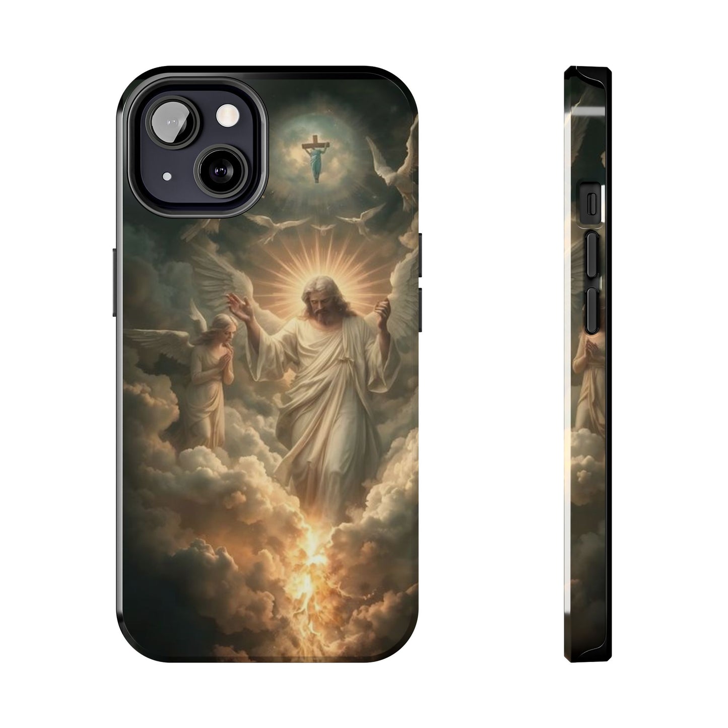 Heavenly Guardian Tough Phone Case - Faith-Inspired Design