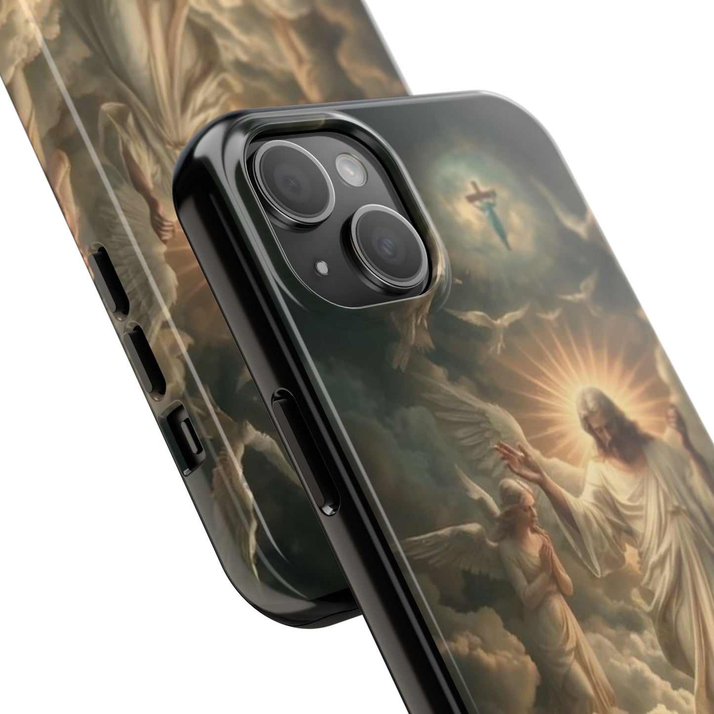 Heavenly Guardian Tough Phone Case - Faith-Inspired Design