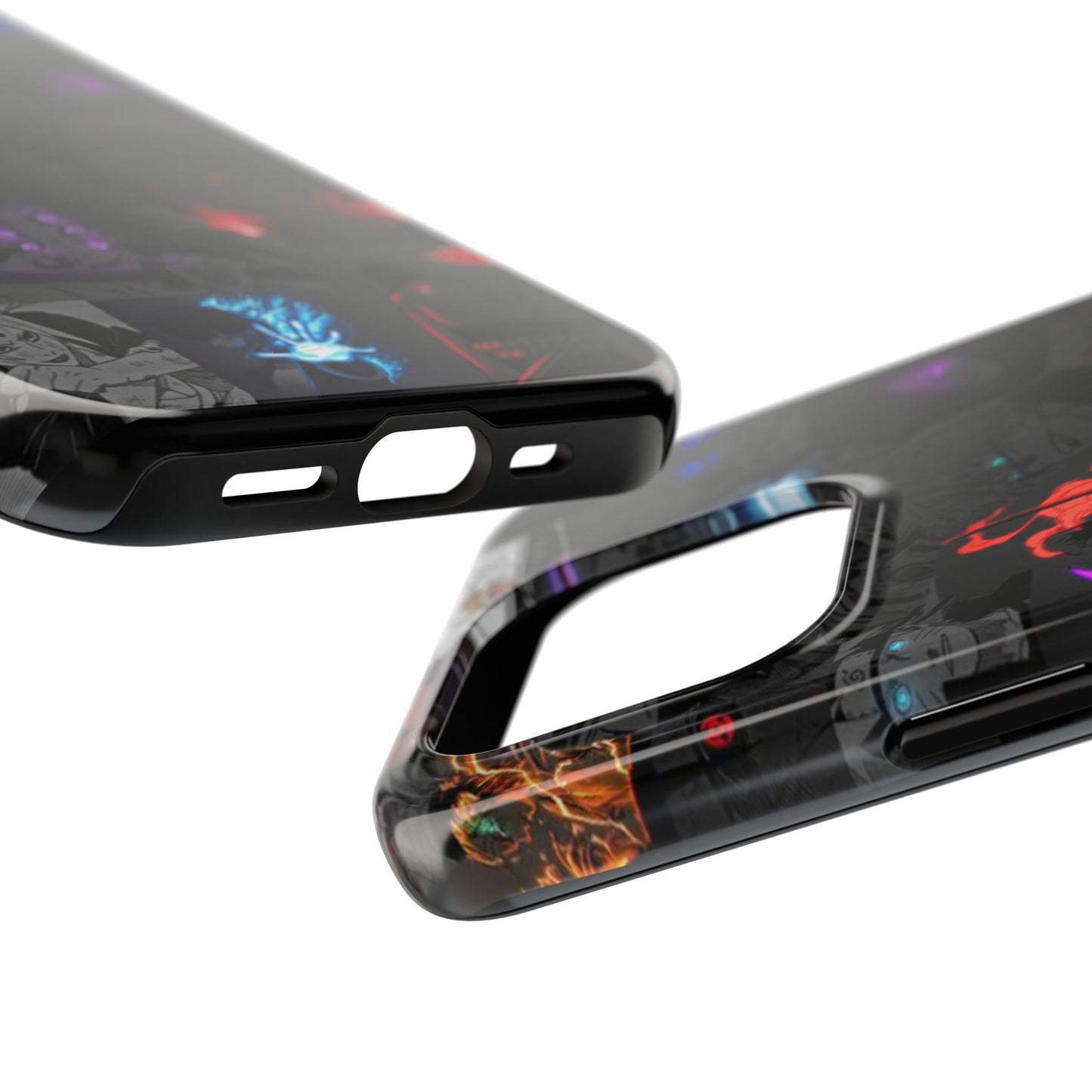 Anime-Inspired Tough Phone Case - Vibrant Collage Design for Manga Fans