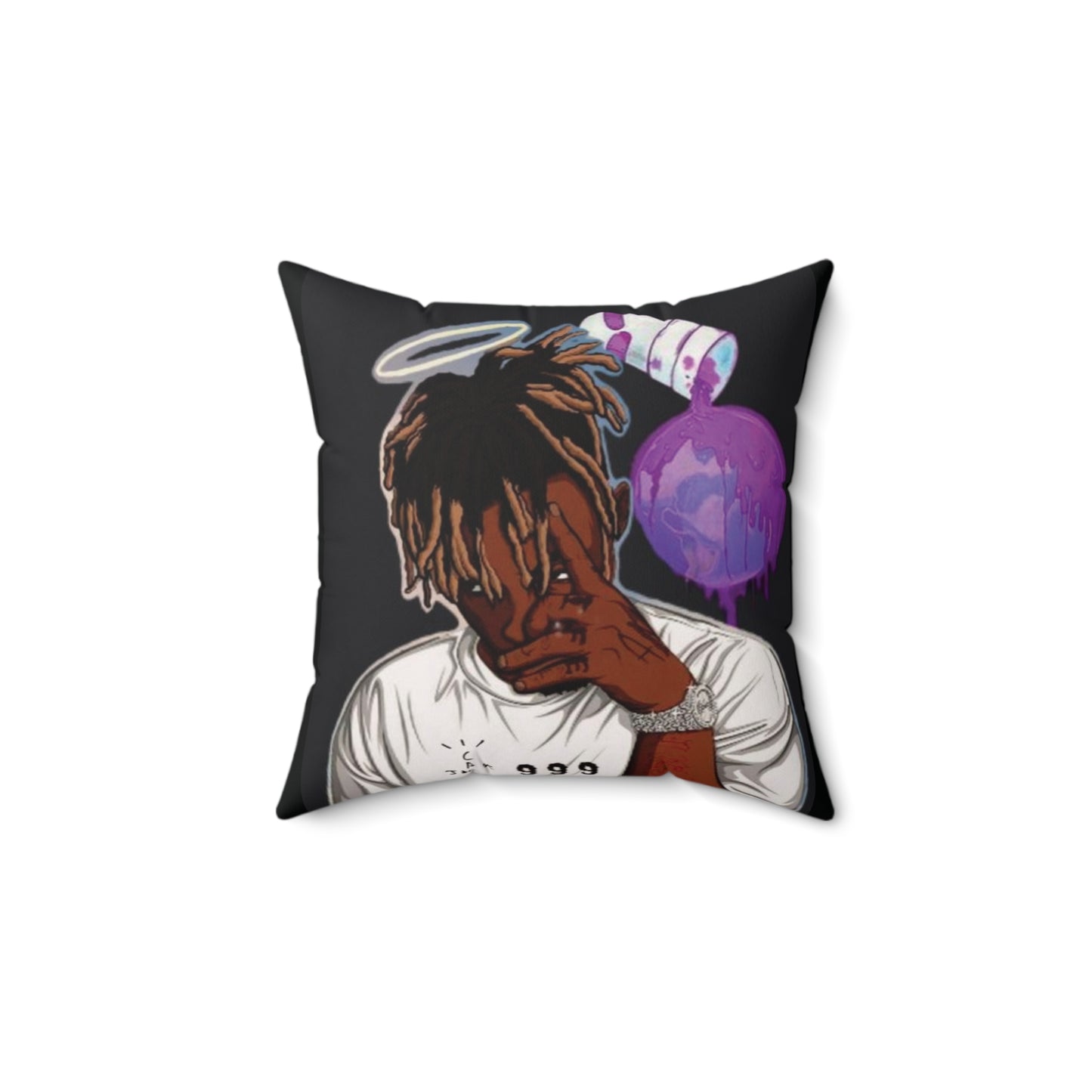 Juice WRLD Tribute Square Pillow - Cozy Decorative Throw for Music Lovers