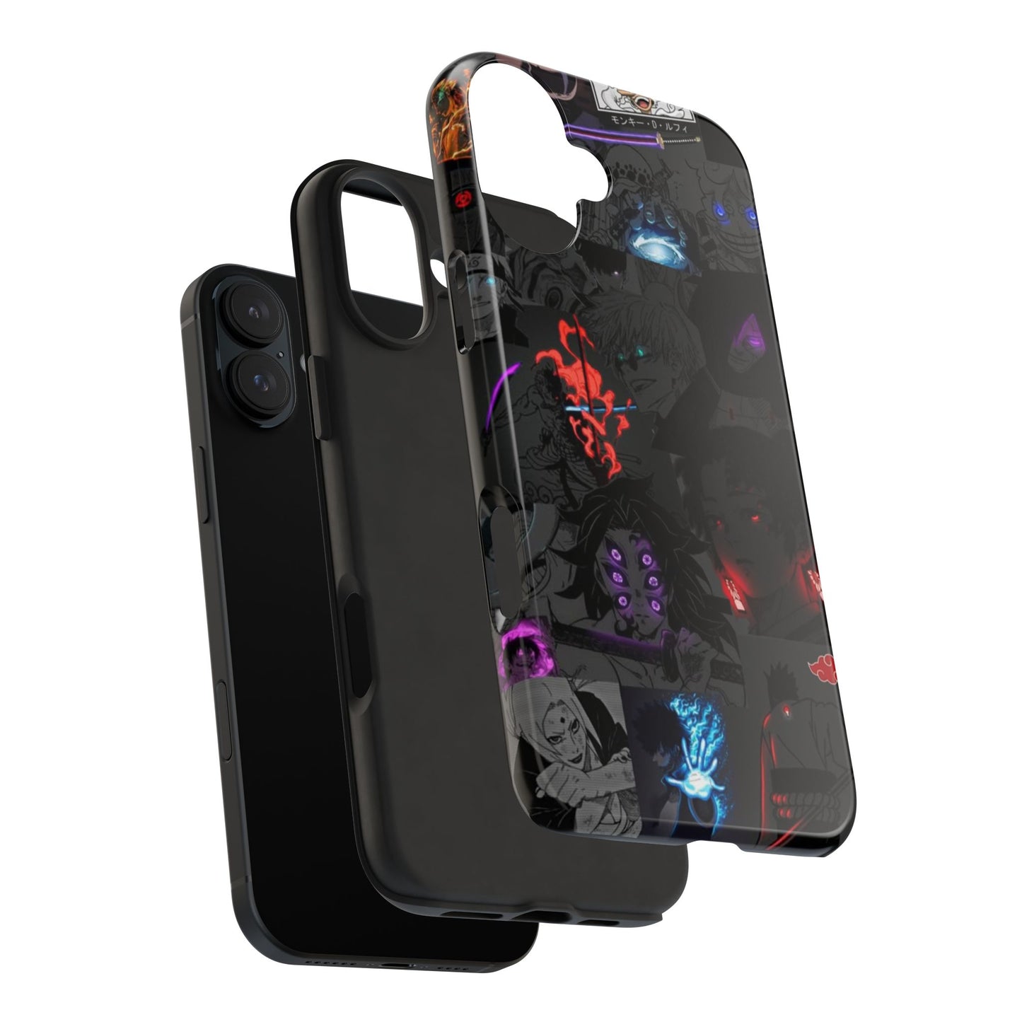 Anime-Inspired Tough Phone Case - Vibrant Collage Design for Manga Fans