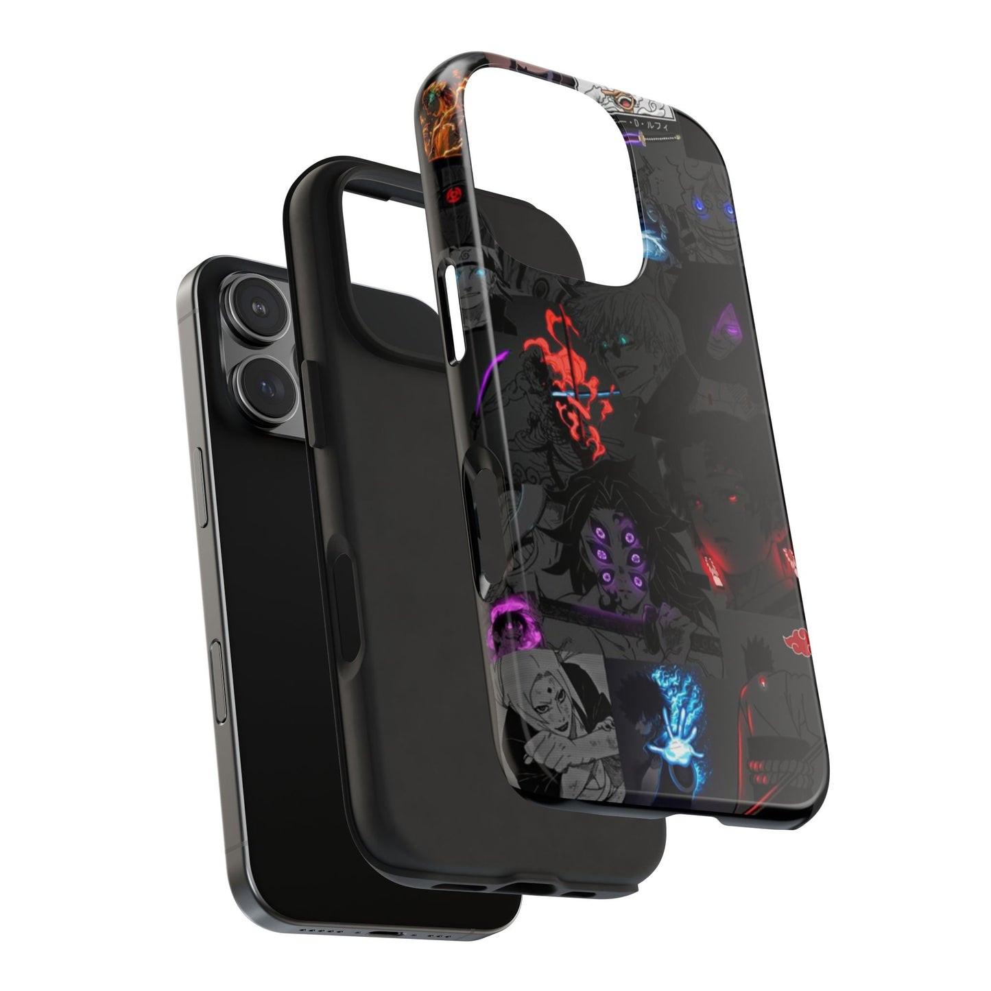 Anime-Inspired Tough Phone Case - Vibrant Collage Design for Manga Fans