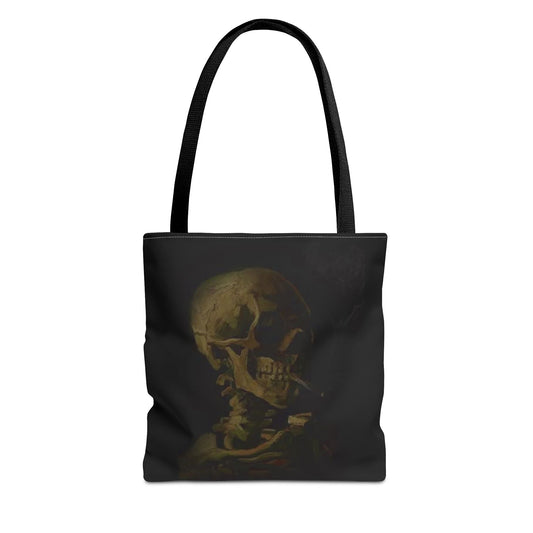 Gothic Skull Tote Bag - Dark Aesthetic Style for Halloween and Everyday Use