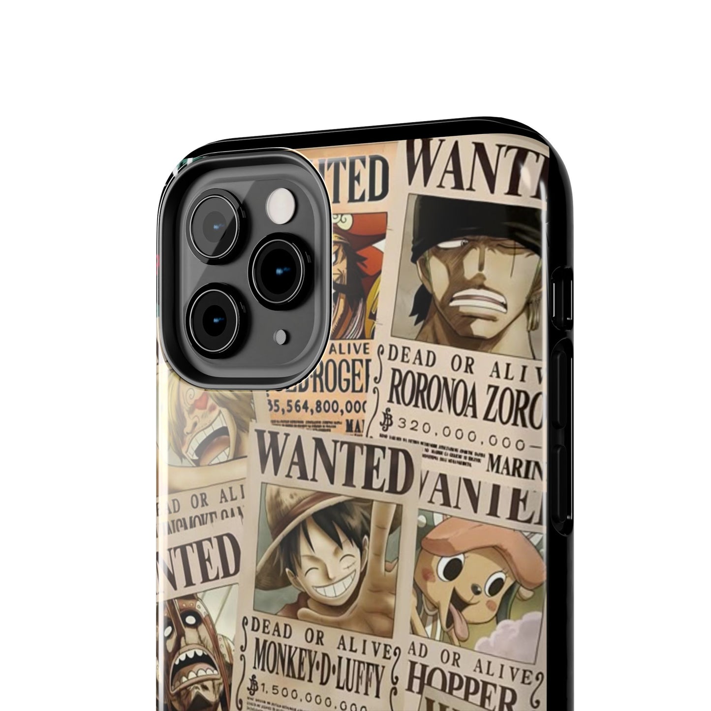 Anime-Inspired Tough Phone Case - Wanted Poster Design for One Piece Fans