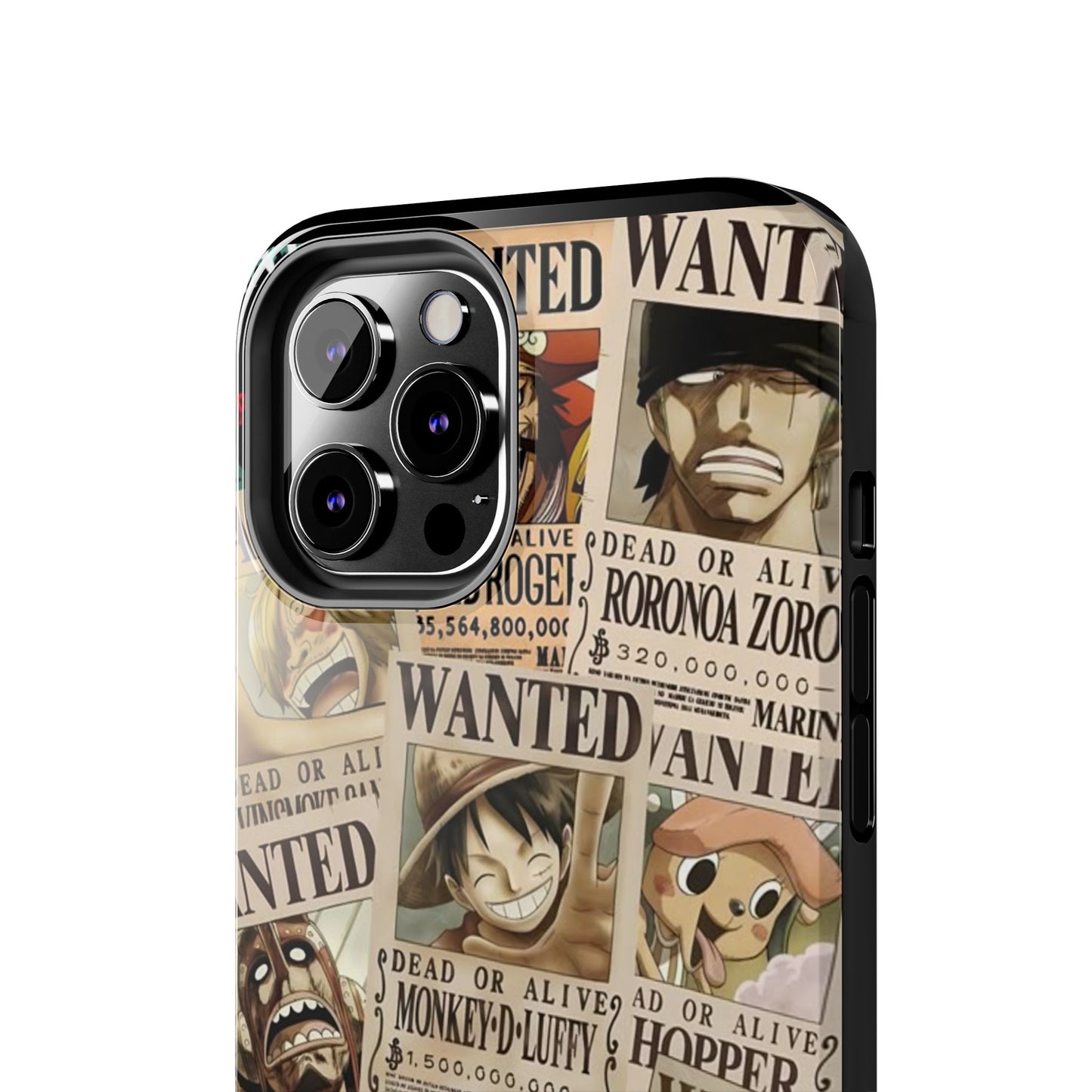 Anime-Inspired Tough Phone Case - Wanted Poster Design for One Piece Fans