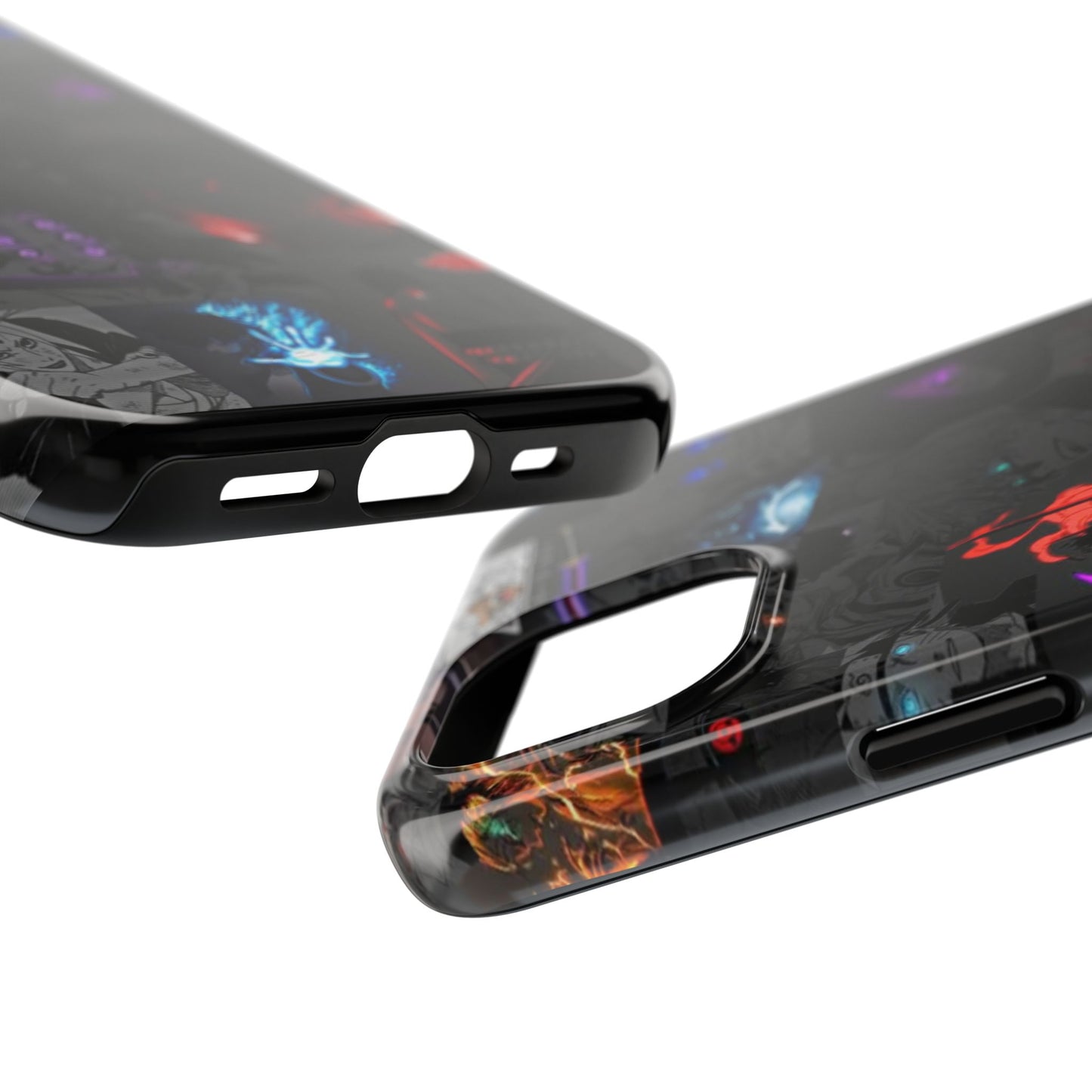 Anime-Inspired Tough Phone Case - Vibrant Collage Design for Manga Fans