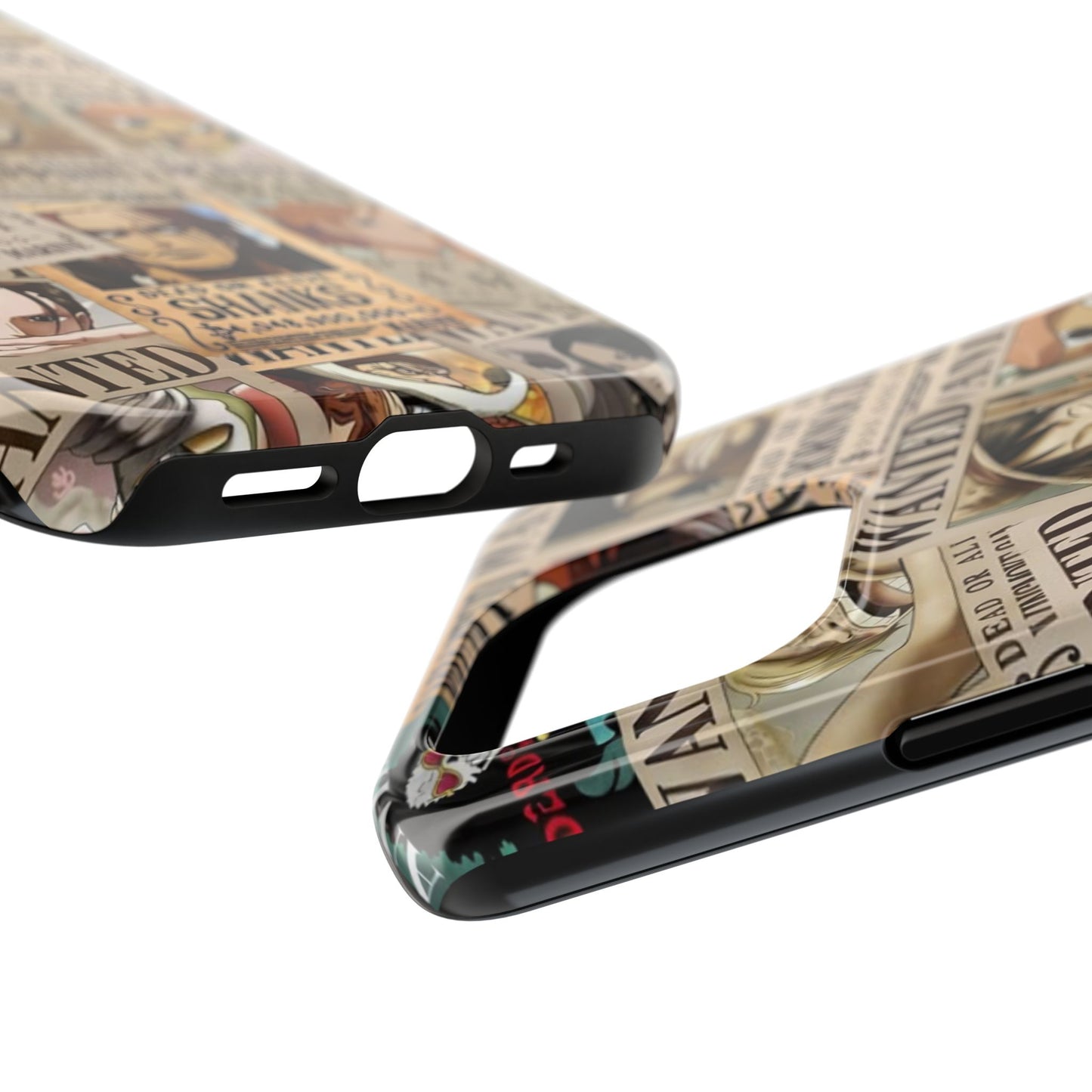Anime-Inspired Tough Phone Case - Wanted Poster Design for One Piece Fans